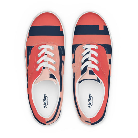 Noise Red Light Men’s Low Top Canvas Shoes - Mo'Bays Backyard