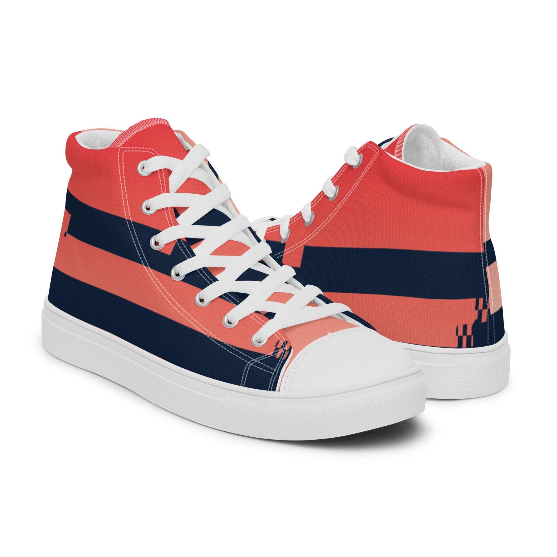 Noise Red Light Women’s High top Canvas Shoes - Mo'Bays Backyard