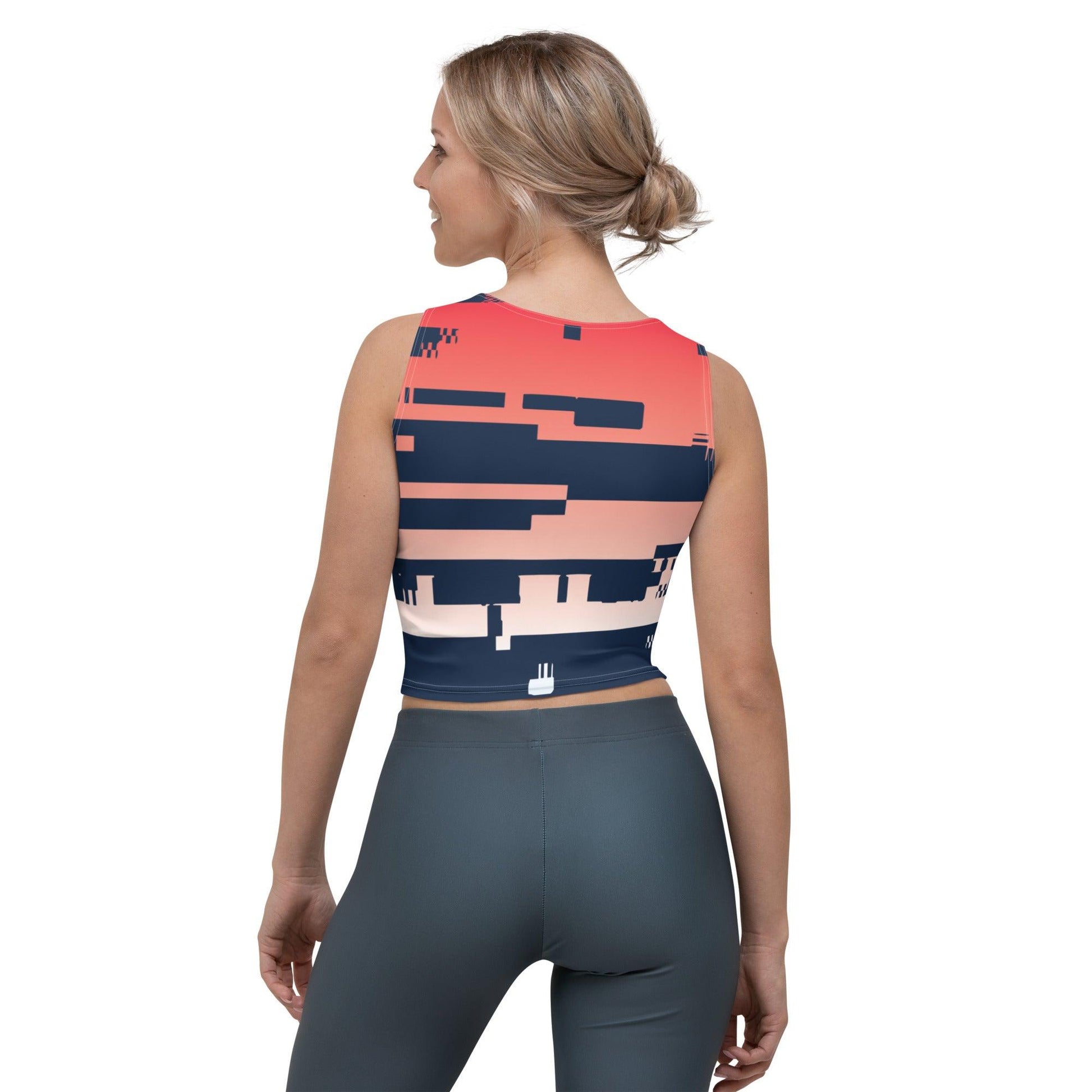 Noise Red Light Women's Organic Crop Top - Mo'Bays Backyard