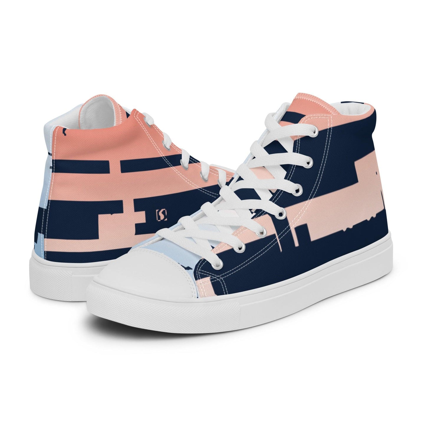 Noise White Light Women’s High top Canvas Shoes - Mo'Bays Backyard