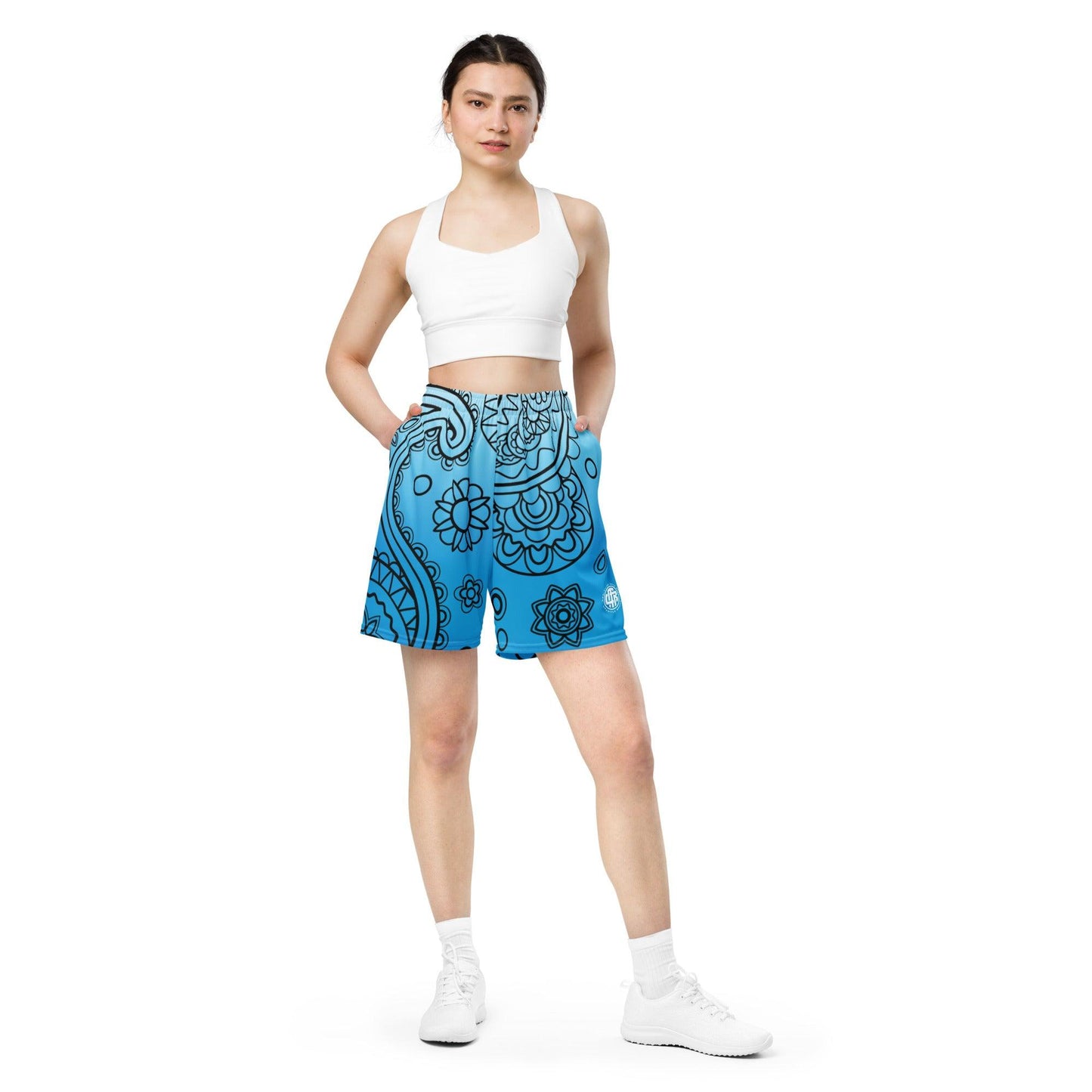 Paisley Blue Light Unisex Mesh Shorts - Mo'Bays Backyard