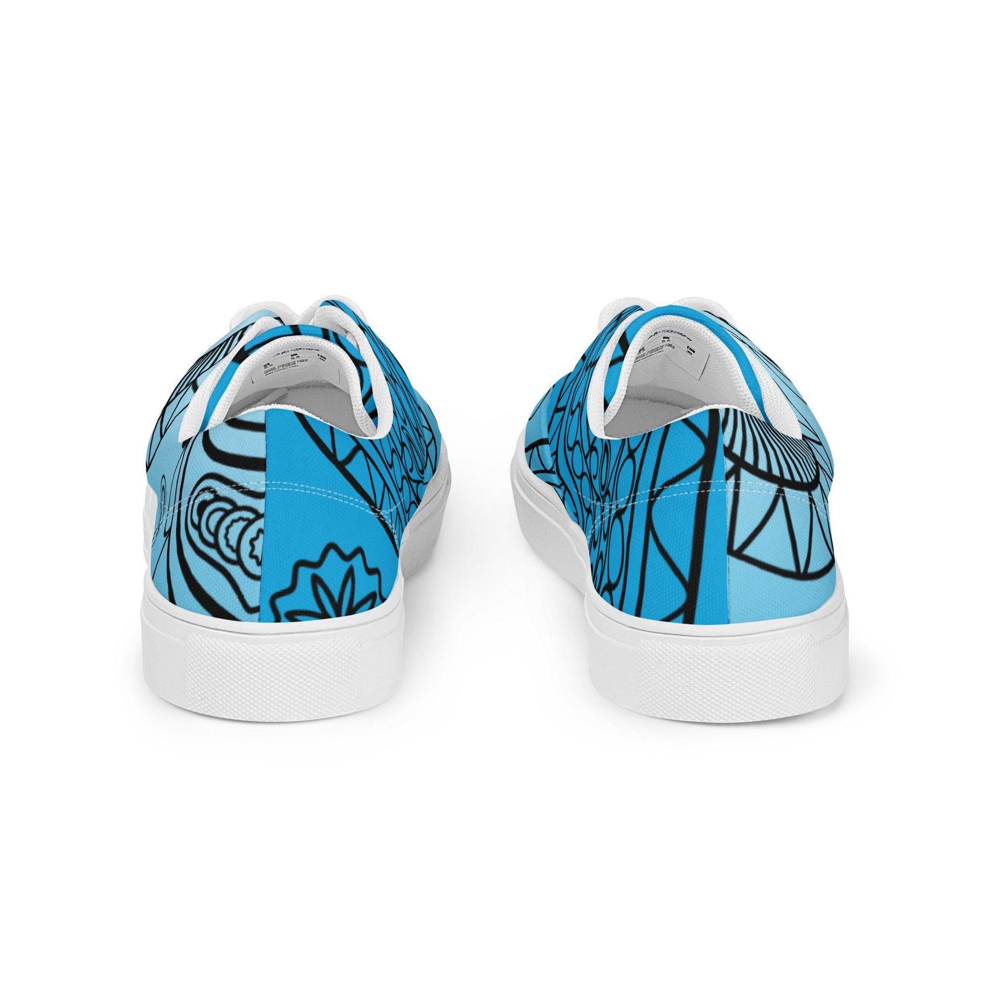 Paisley Blue Light Women’s Low Top Canvas Shoes - Mo'Bays Backyard