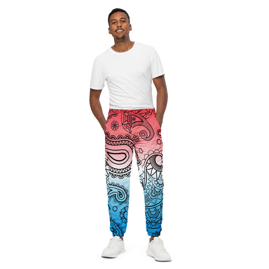 Paisley Light Unisex Track Pants - Mo'Bays Backyard