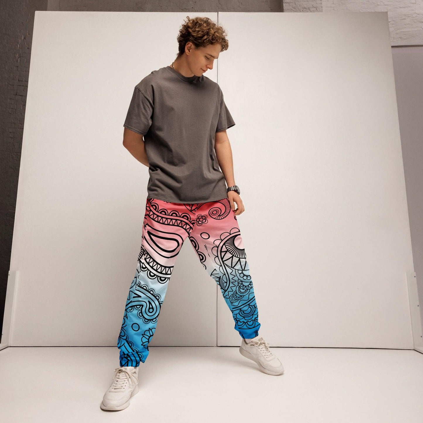 Paisley Light Unisex Track Pants - Mo'Bays Backyard