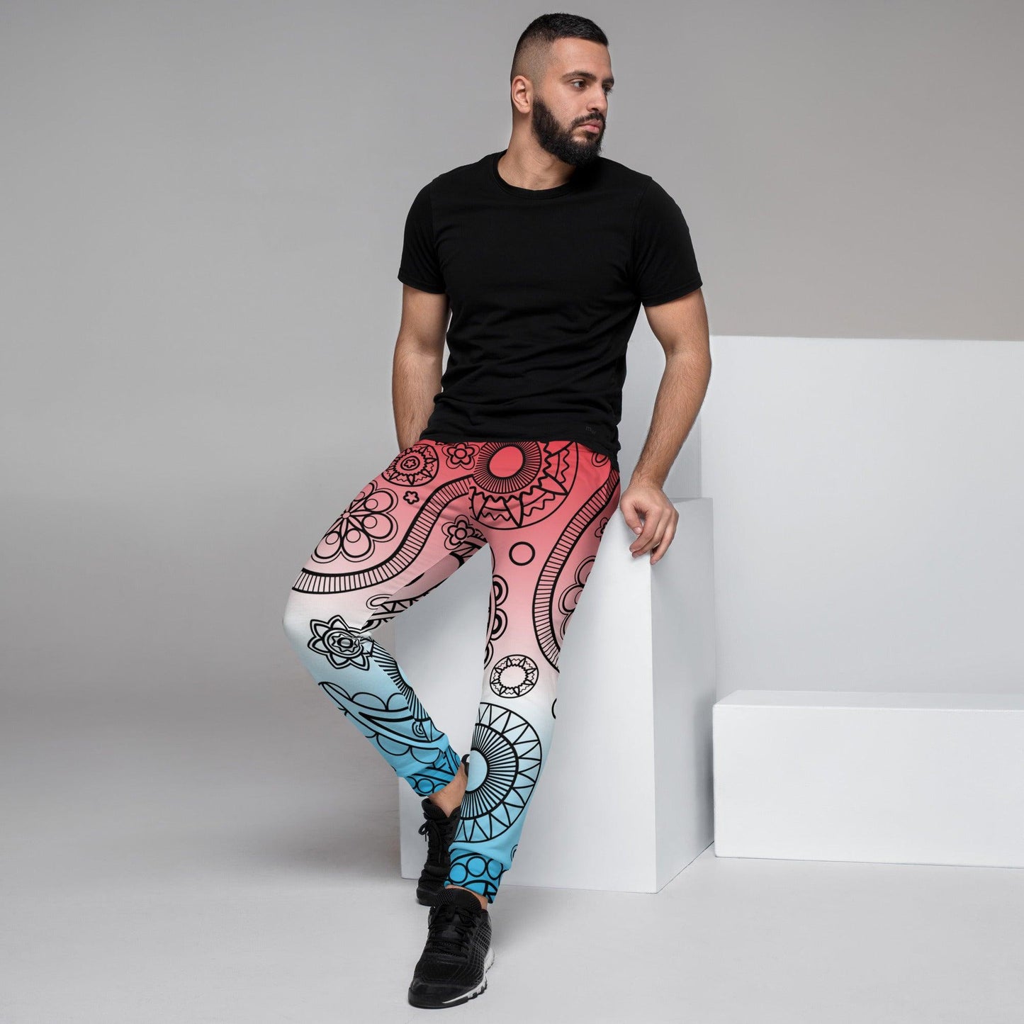 Paisley Red Light Men's Joggers - Mo'Bays Backyard