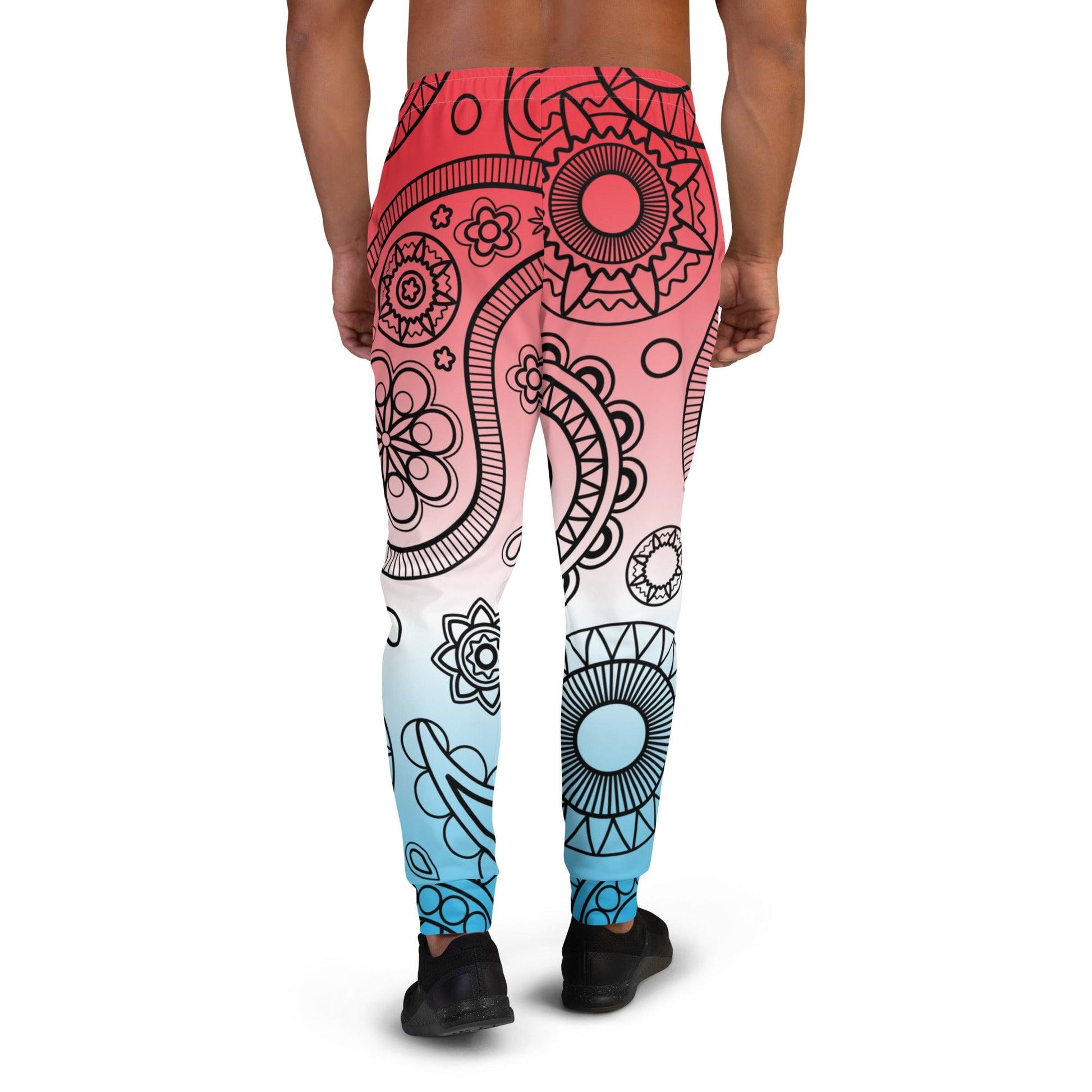 Paisley Red Light Men's Joggers - Mo'Bays Backyard