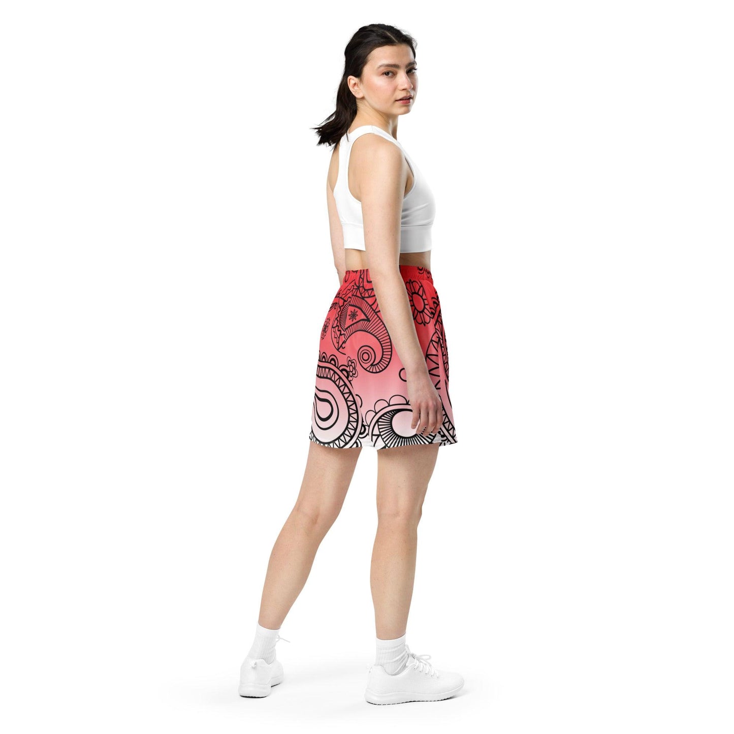 Paisley Red Light Unisex Mesh Shorts - Mo'Bays Backyard