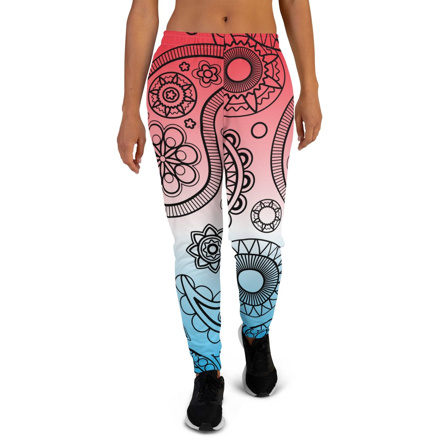 Paisley Red Light Women's Joggers - Mo'Bays Backyard