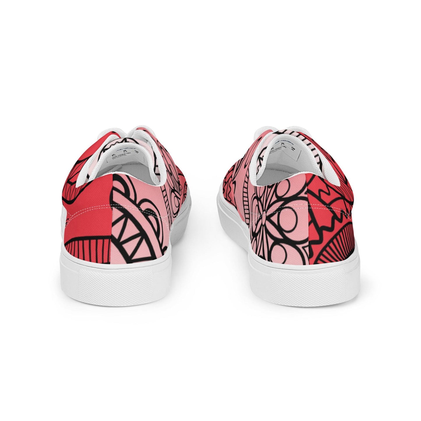 Paisley Red Light Women’s Low Top Canvas Shoes - Mo'Bays Backyard