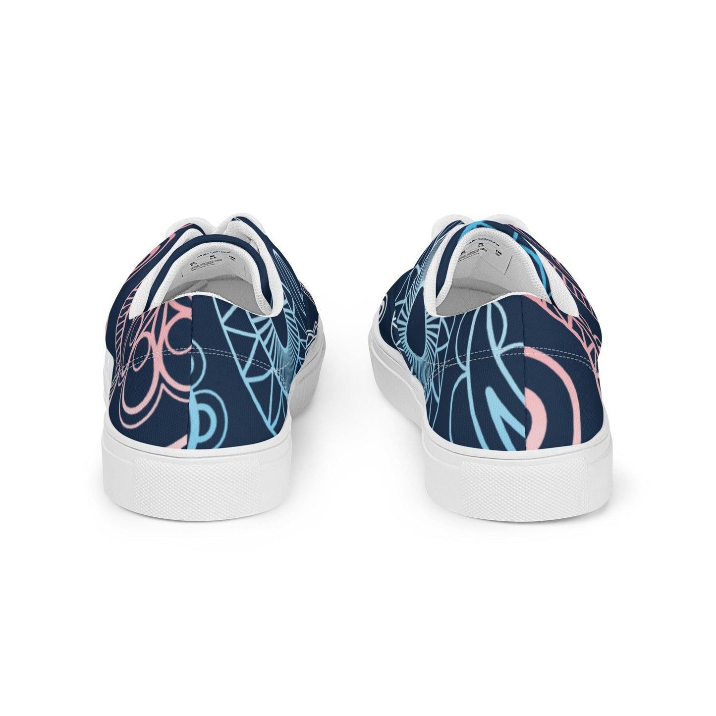 Paisley White Dark Women’s Low Top Canvas Shoes - Mo'Bays Backyard