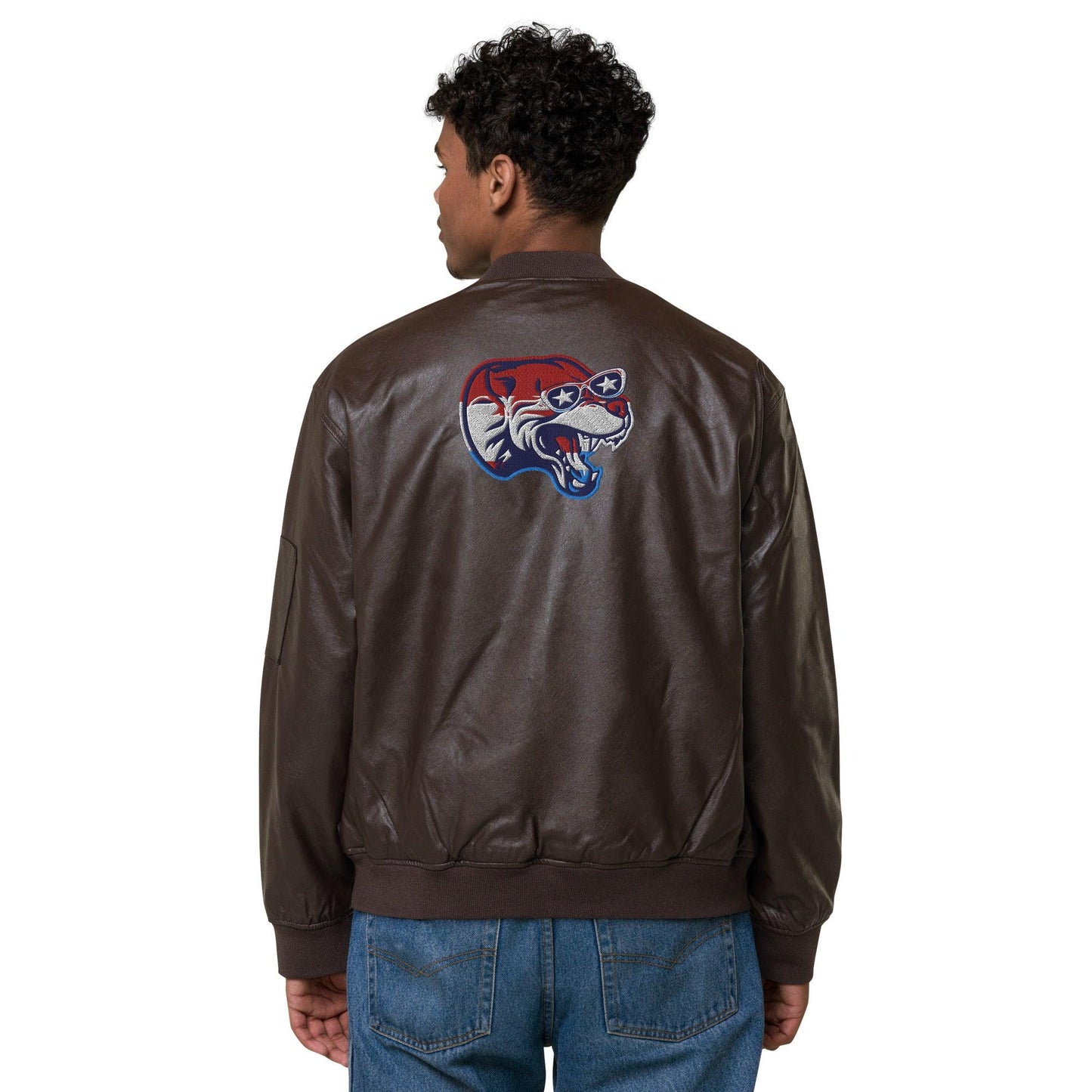 Panting Leather Bomber Jacket - Mo'Bays Backyard