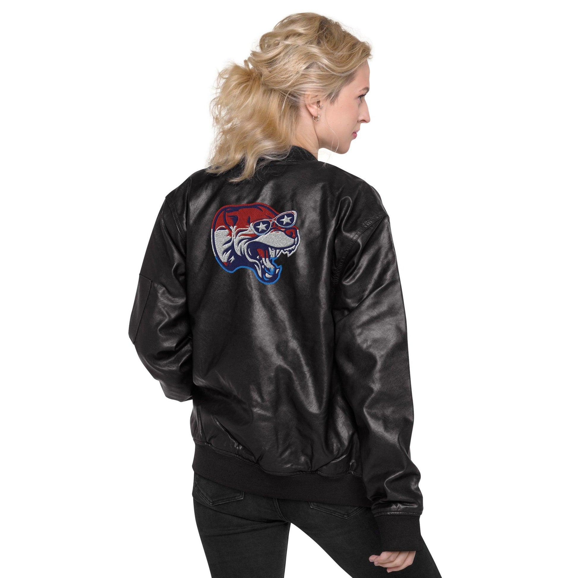 Panting Leather Bomber Jacket - Mo'Bays Backyard