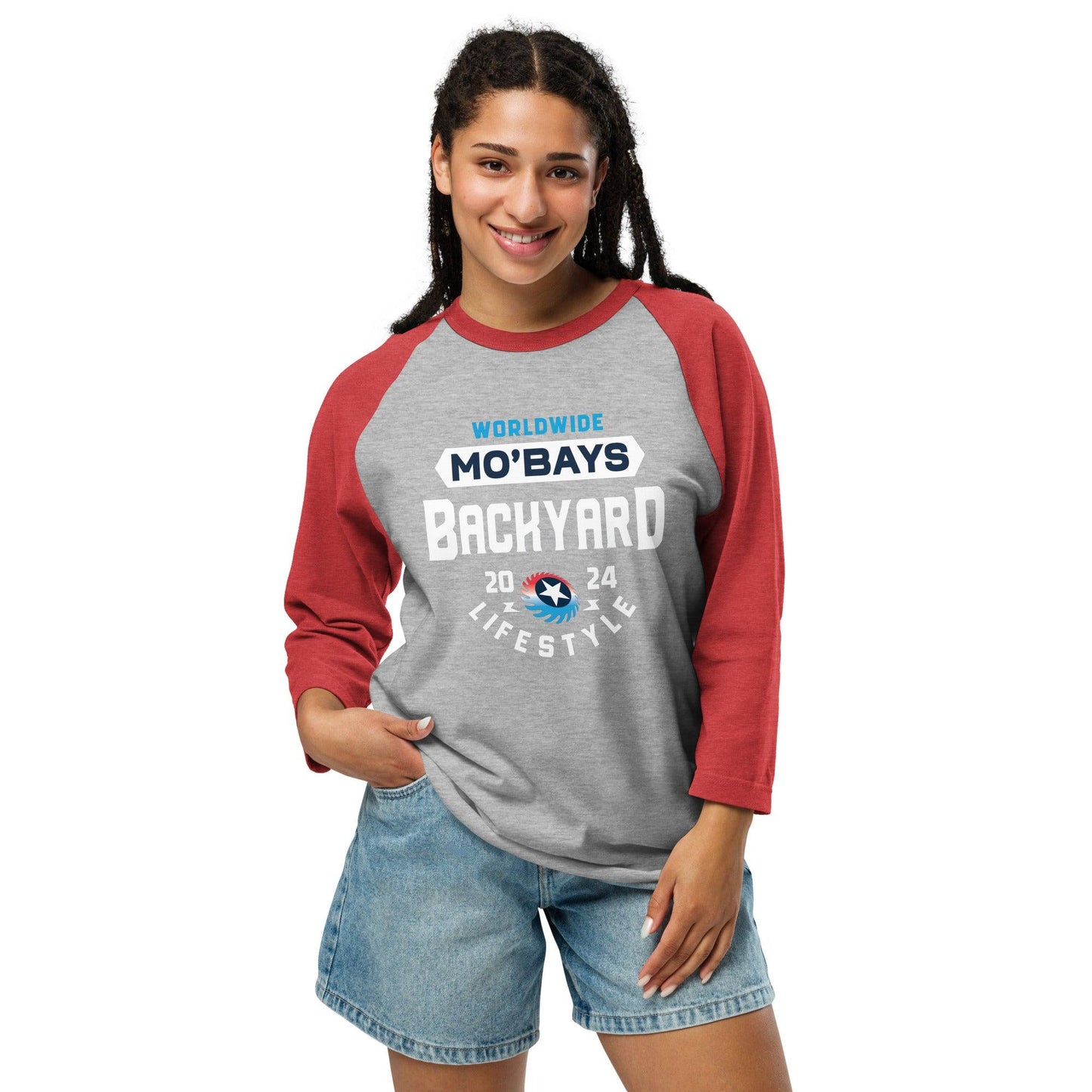 Simple 3/4 Sleeve Raglan Shirt (Dark Color) - Mo'Bays Backyard