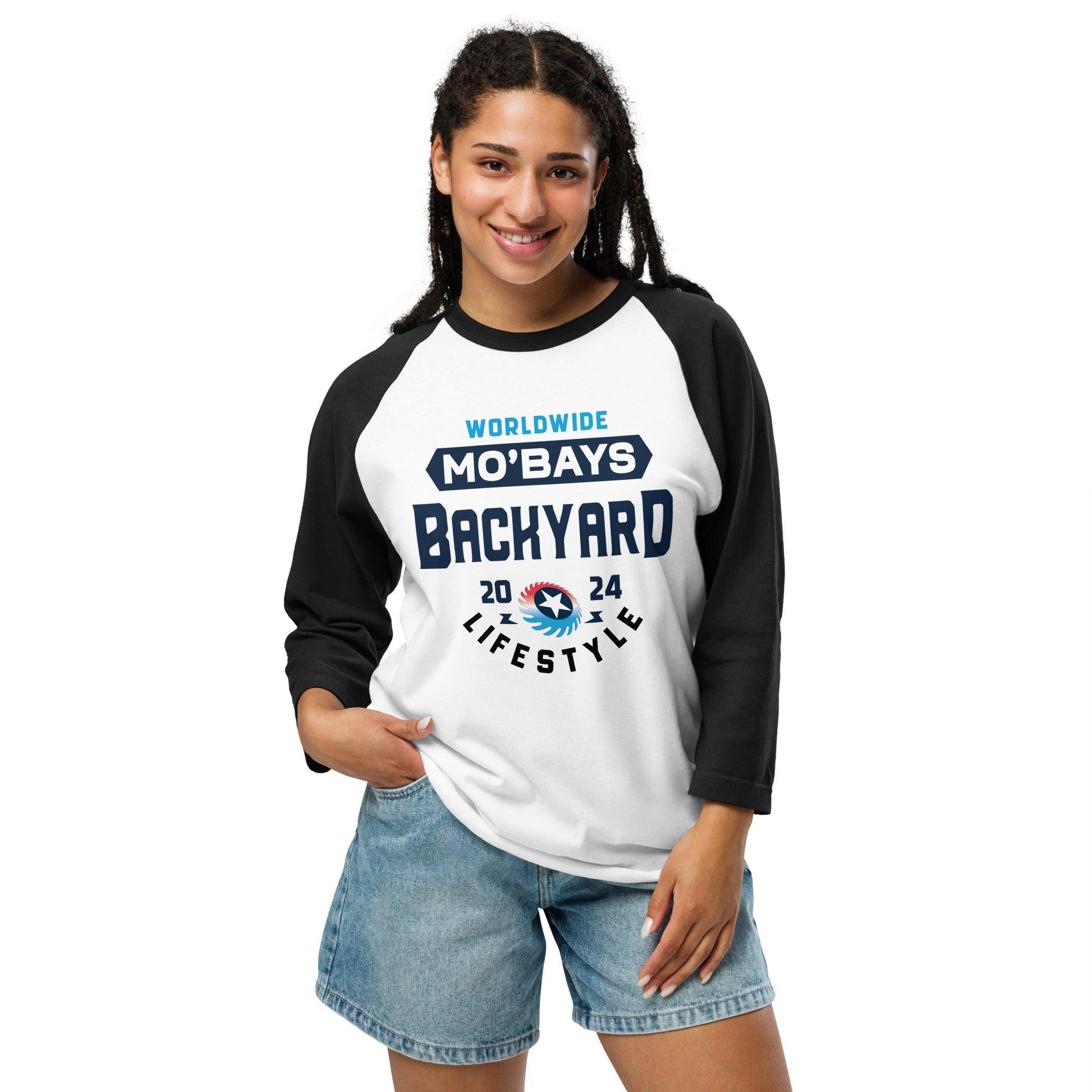 Simple 3/4 Sleeve Raglan Shirt (Light Color) - Mo'Bays Backyard