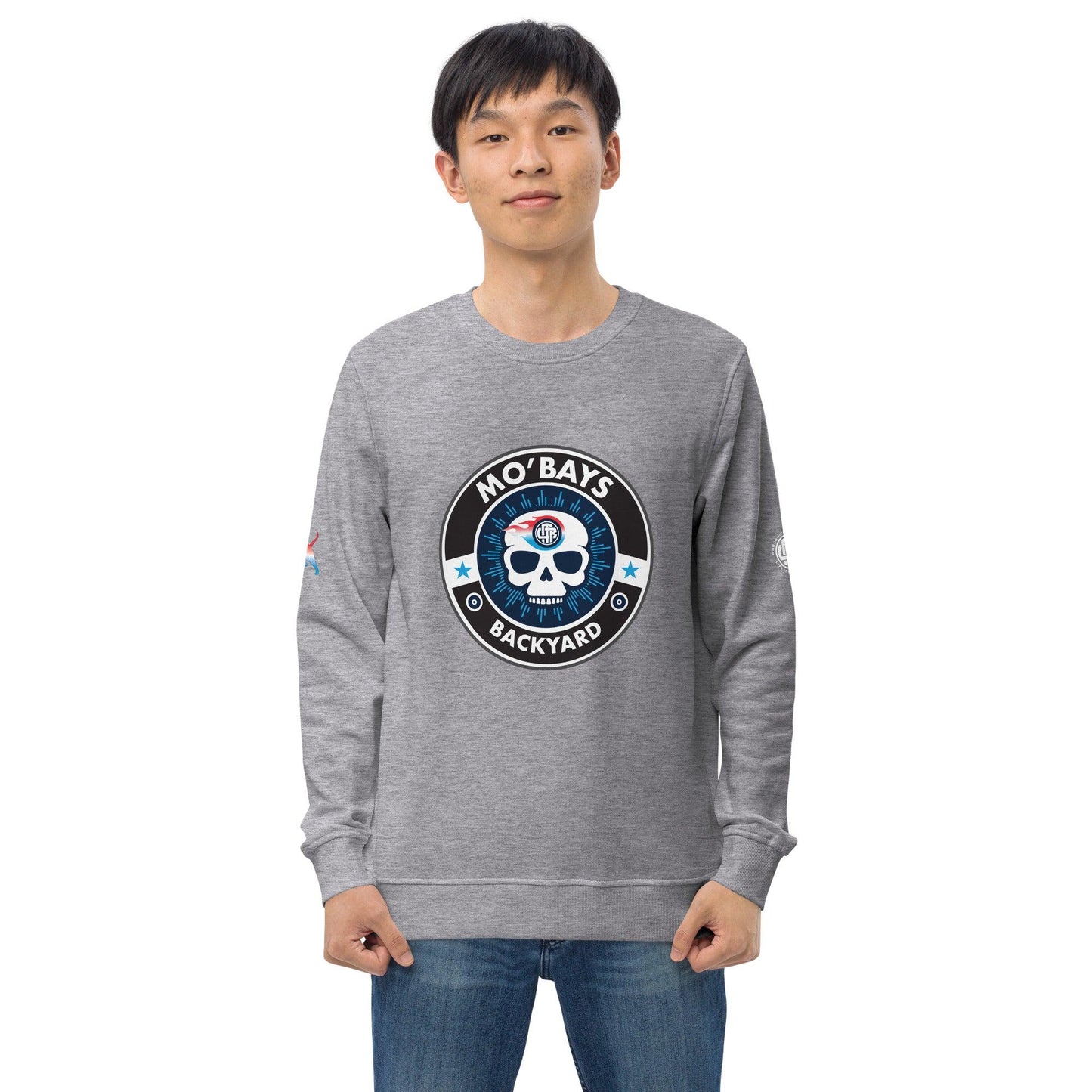 Skull Two Unisex Organic Sweatshirt - Mo'Bays Backyard