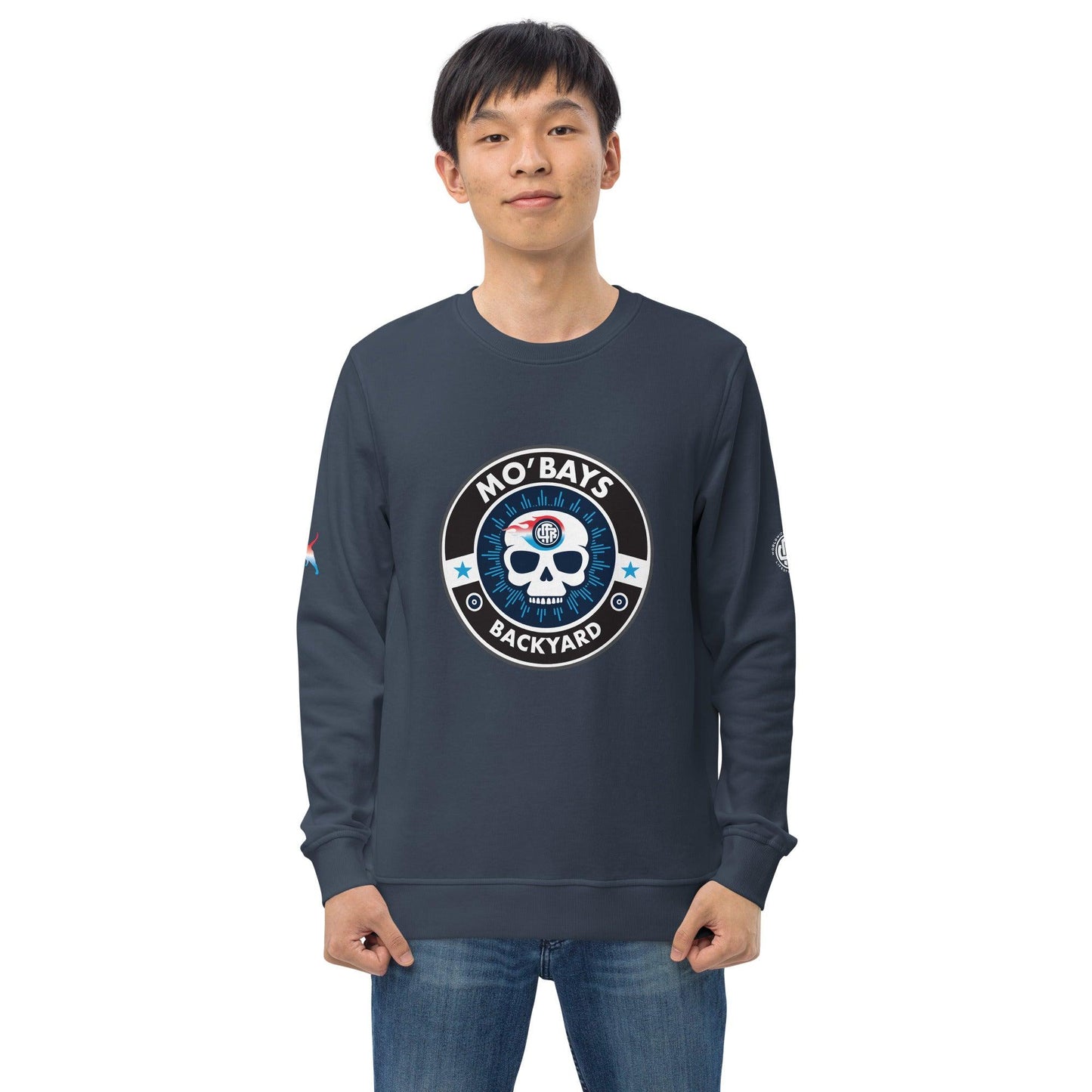 Skull Two Unisex Organic Sweatshirt - Mo'Bays Backyard