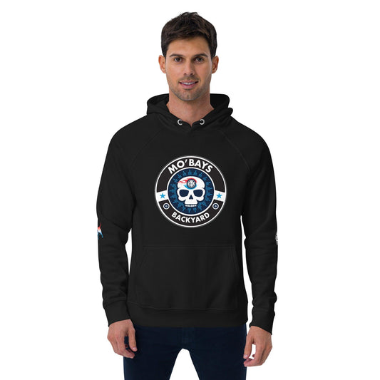 Skull Two Unisex Raglan Organic Hoodie - Mo'Bays Backyard