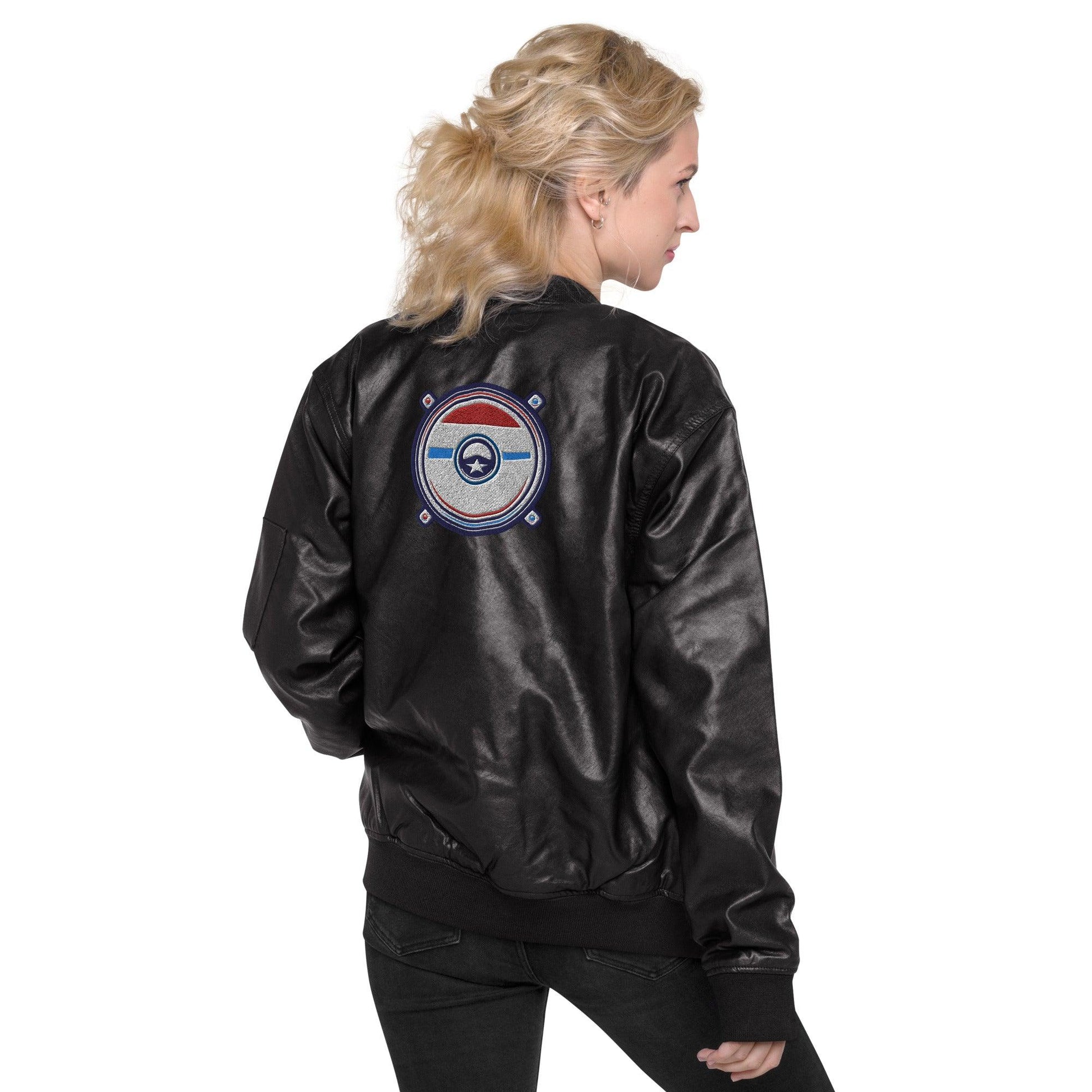 Speaker Leather Bomber Jacket - Mo'Bays Backyard