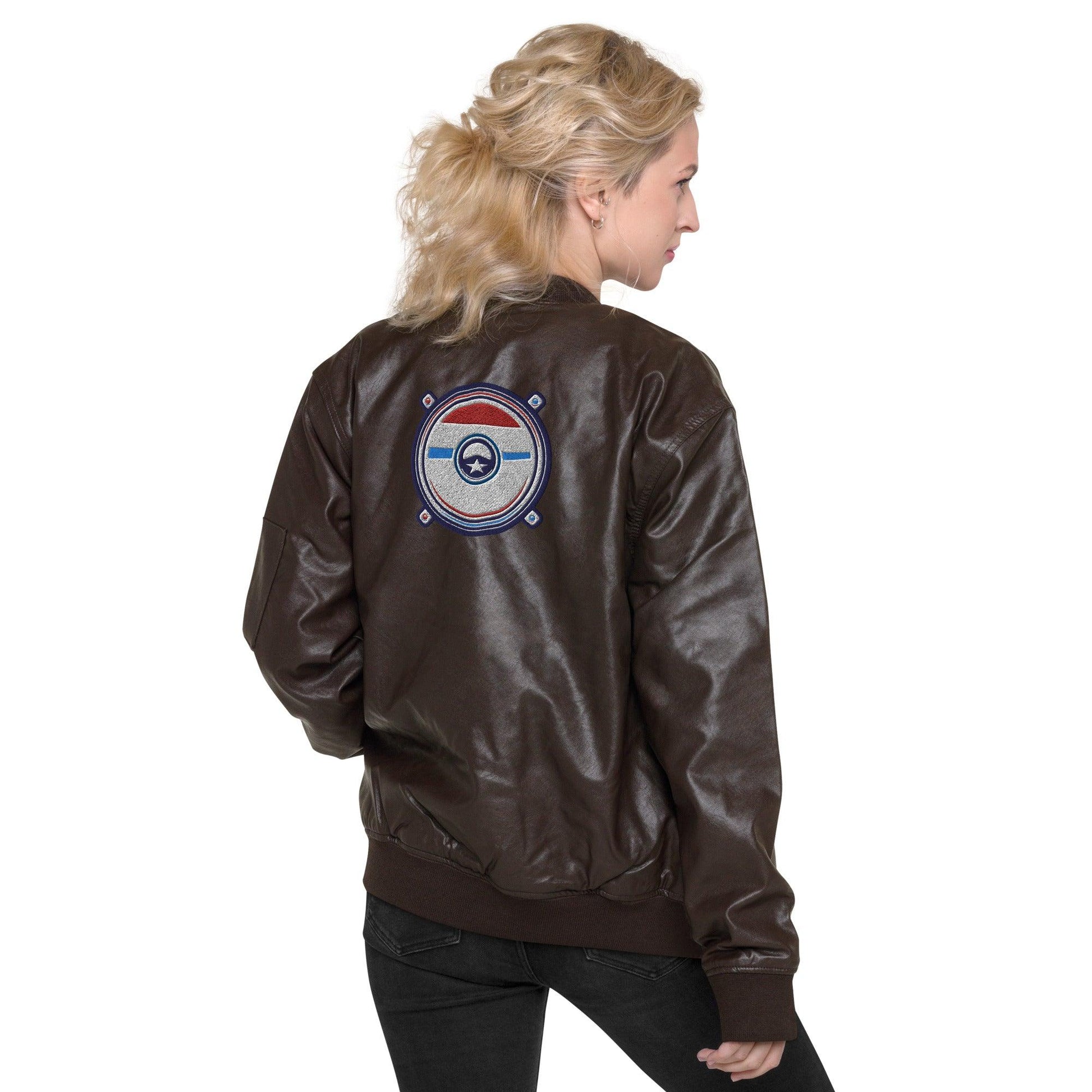 Speaker Leather Bomber Jacket - Mo'Bays Backyard