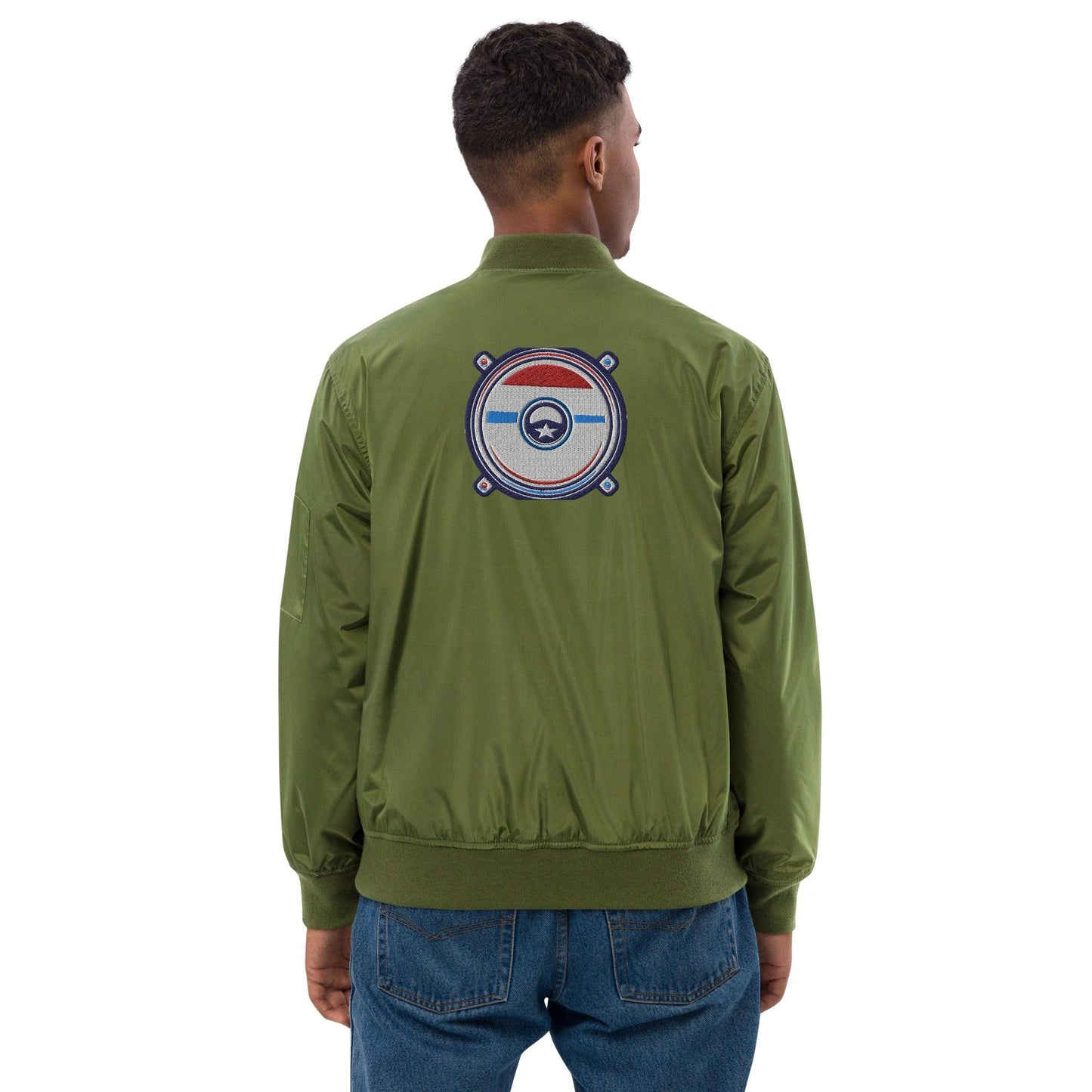 Speaker Premium Recycled Bomber Jacket - Mo'Bays Backyard