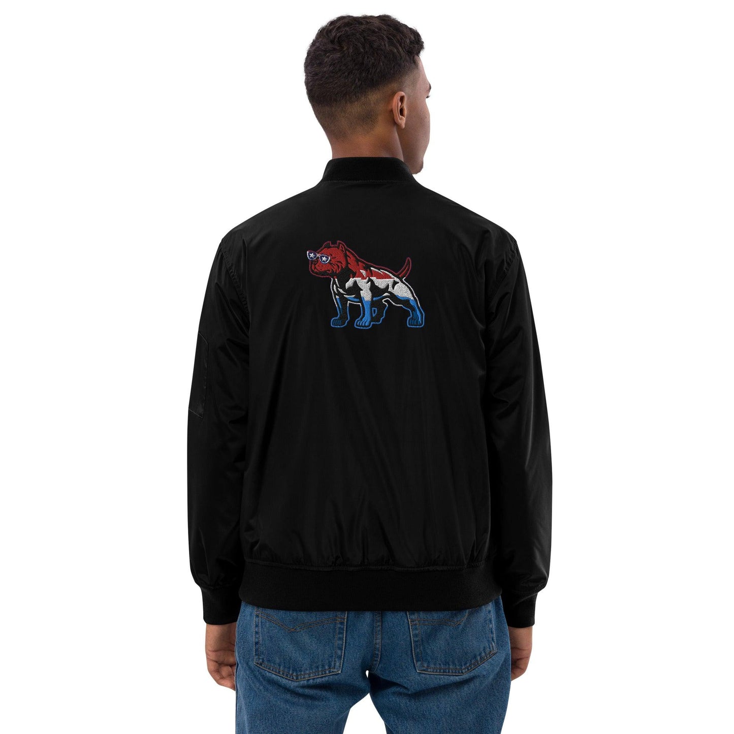 Standing Premium Recycled Bomber Jacket - Mo'Bays Backyard