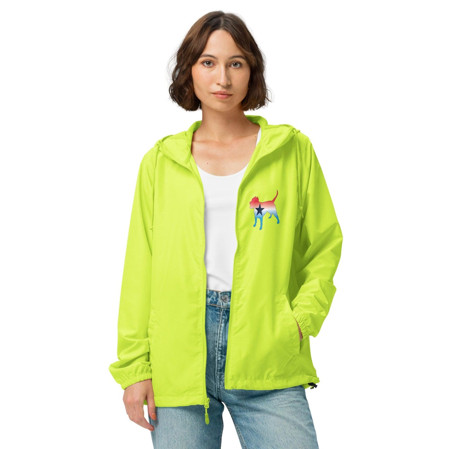 Standing Unisex Lightweight Zip-Up Windbreaker Jacket - Mo'Bays Backyard