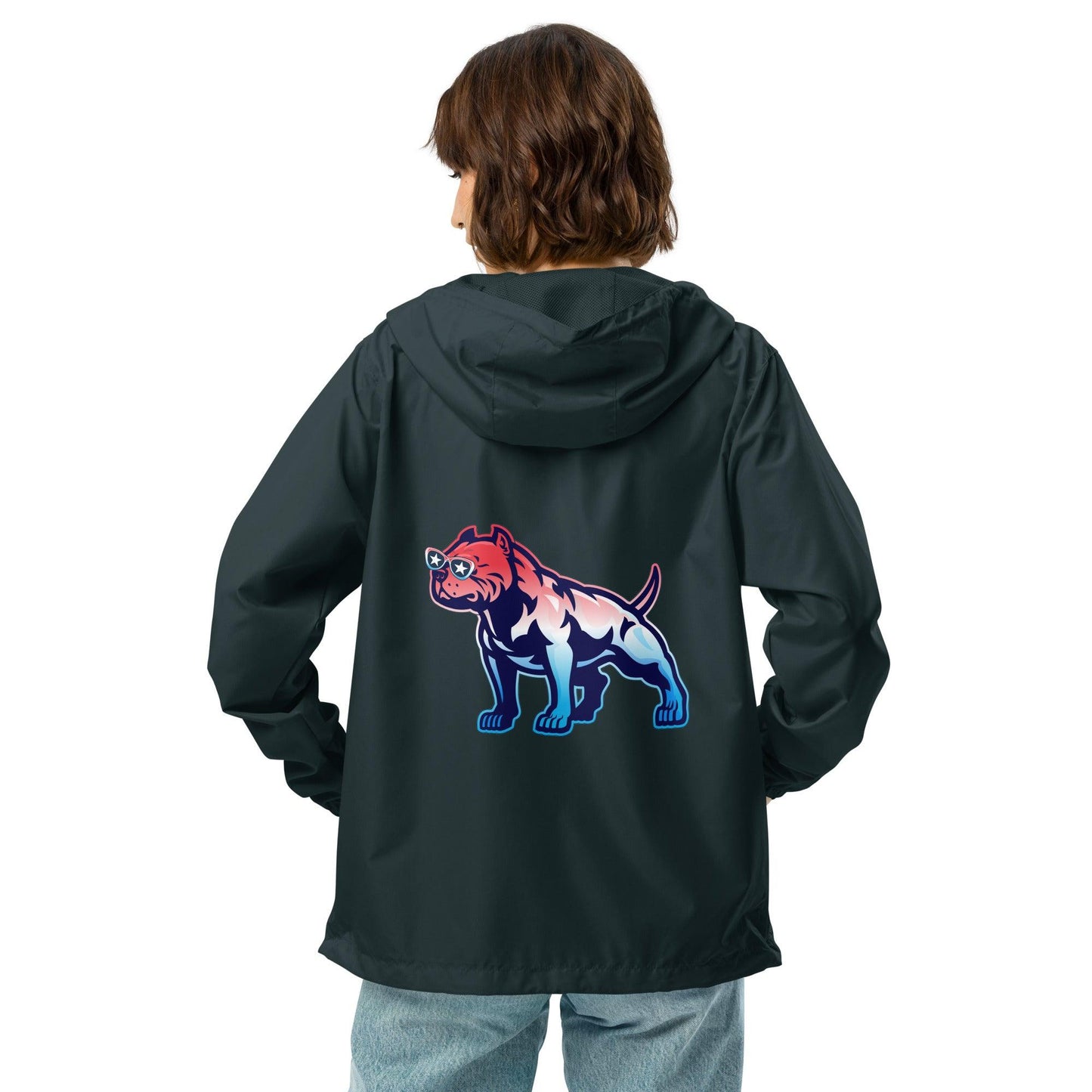 Standing Unisex Lightweight Zip-Up Windbreaker Jacket - Mo'Bays Backyard