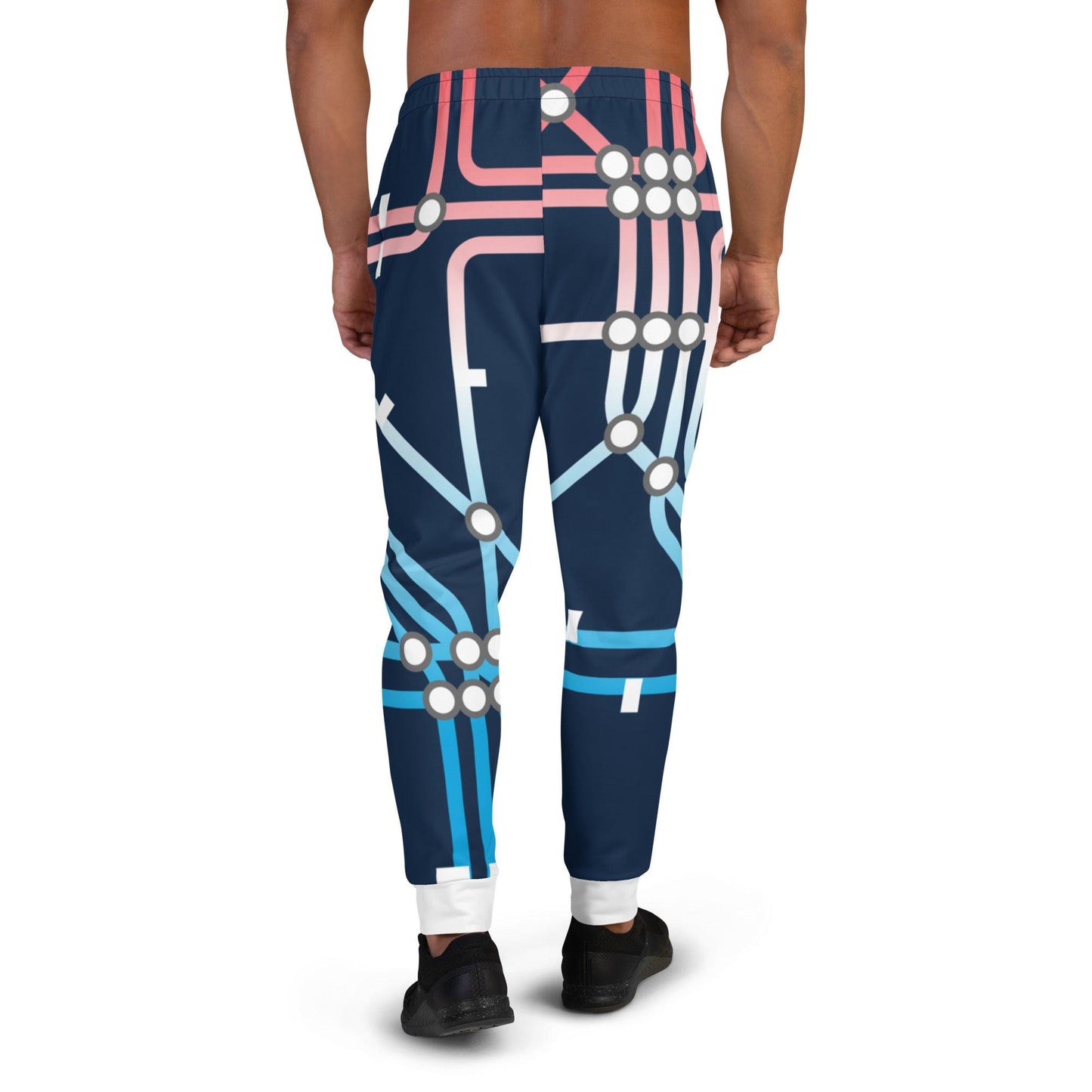 Traffic Blue Dark Men's Joggers - Mo'Bays Backyard