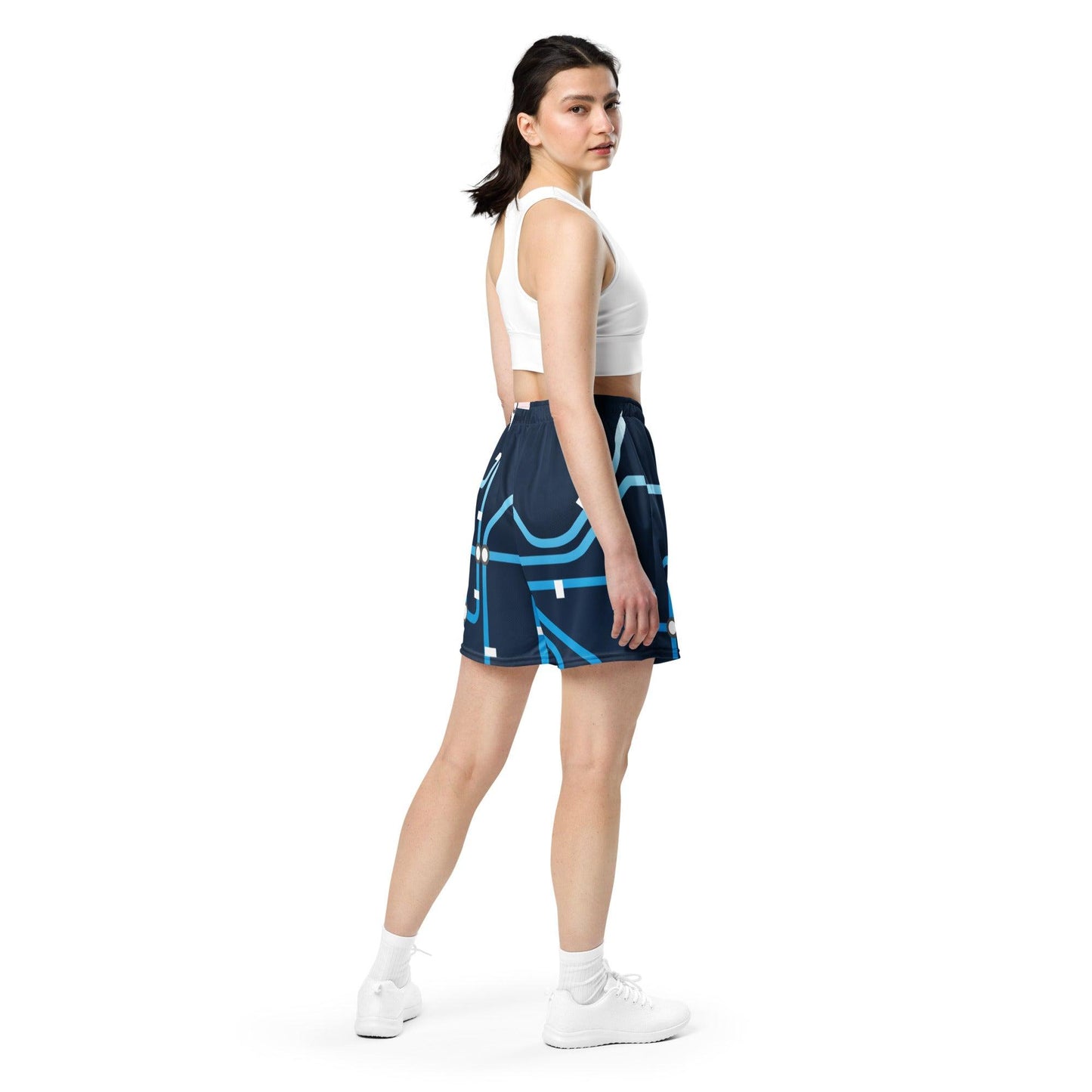 Traffic Blue Dark Unisex mesh shorts - Mo'Bays Backyard