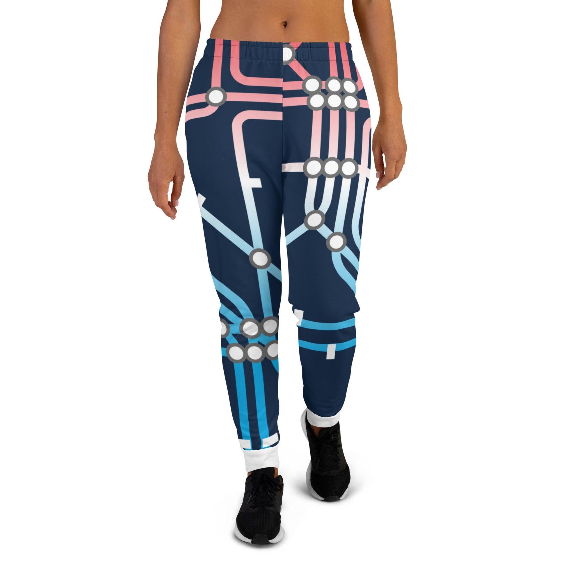 Traffic Blue Dark Women's Joggers - Mo'Bays Backyard