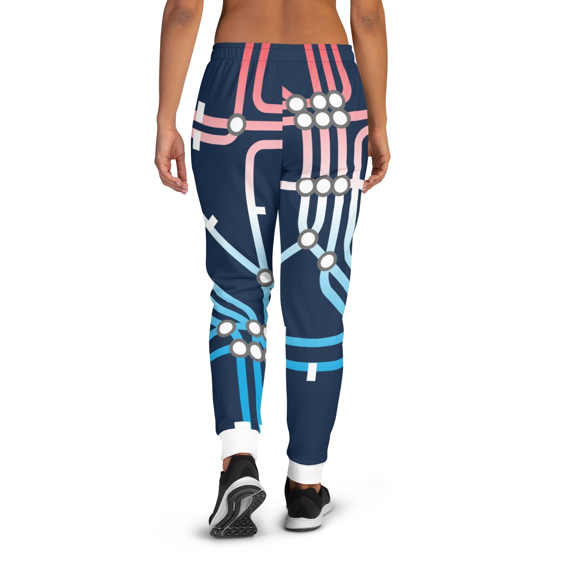 Traffic Blue Dark Women's Joggers - Mo'Bays Backyard