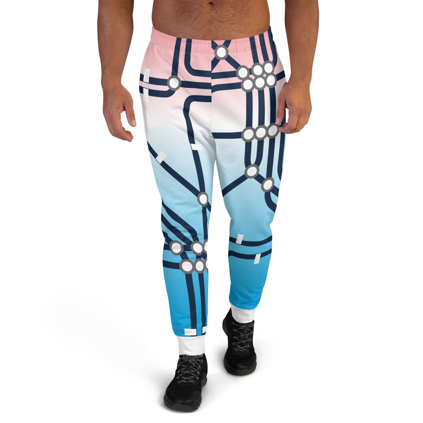 Traffic Blue Light Men's Joggers - Mo'Bays Backyard