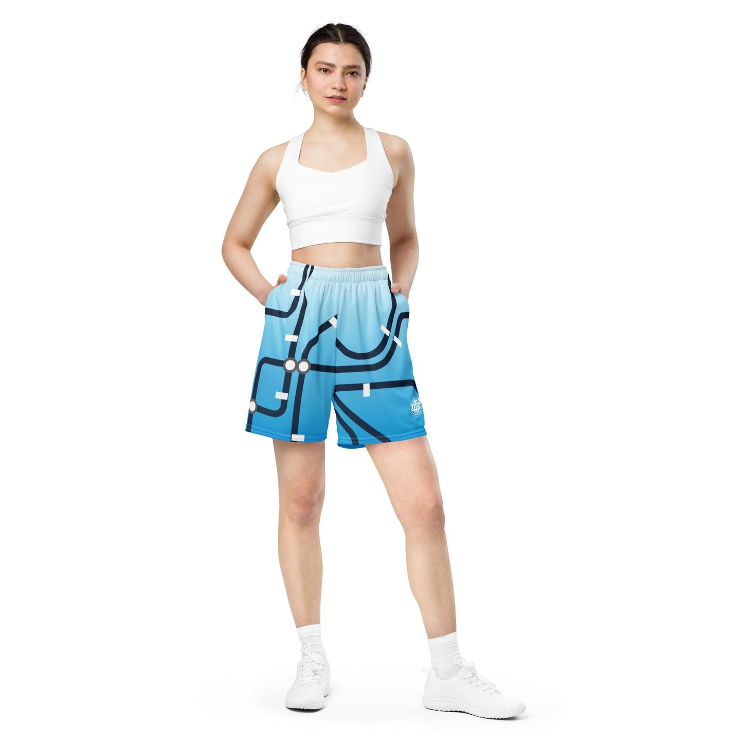 Traffic Blue Light Unisex Mesh Shorts - Mo'Bays Backyard