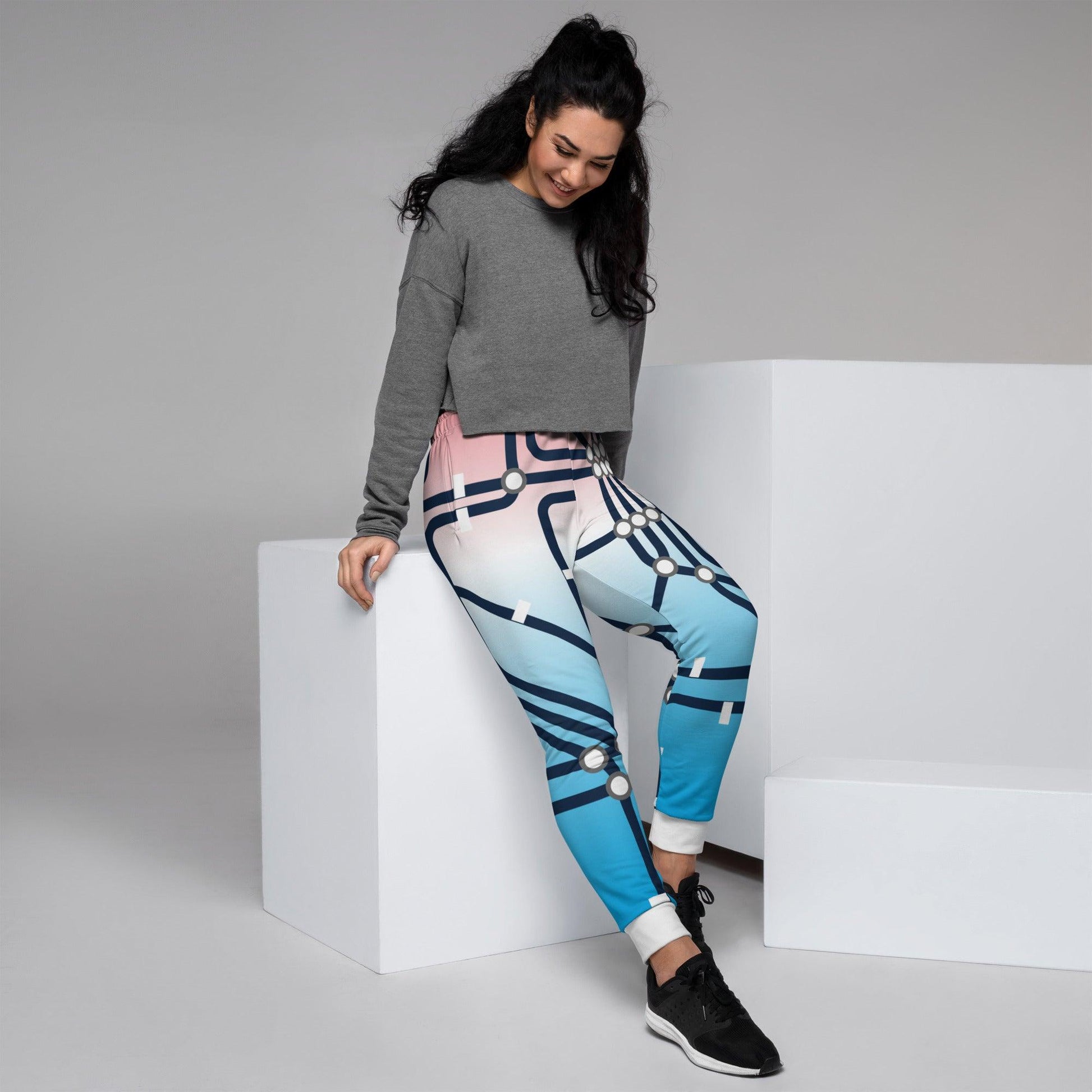 Traffic Blue Light Women's Joggers - Mo'Bays Backyard