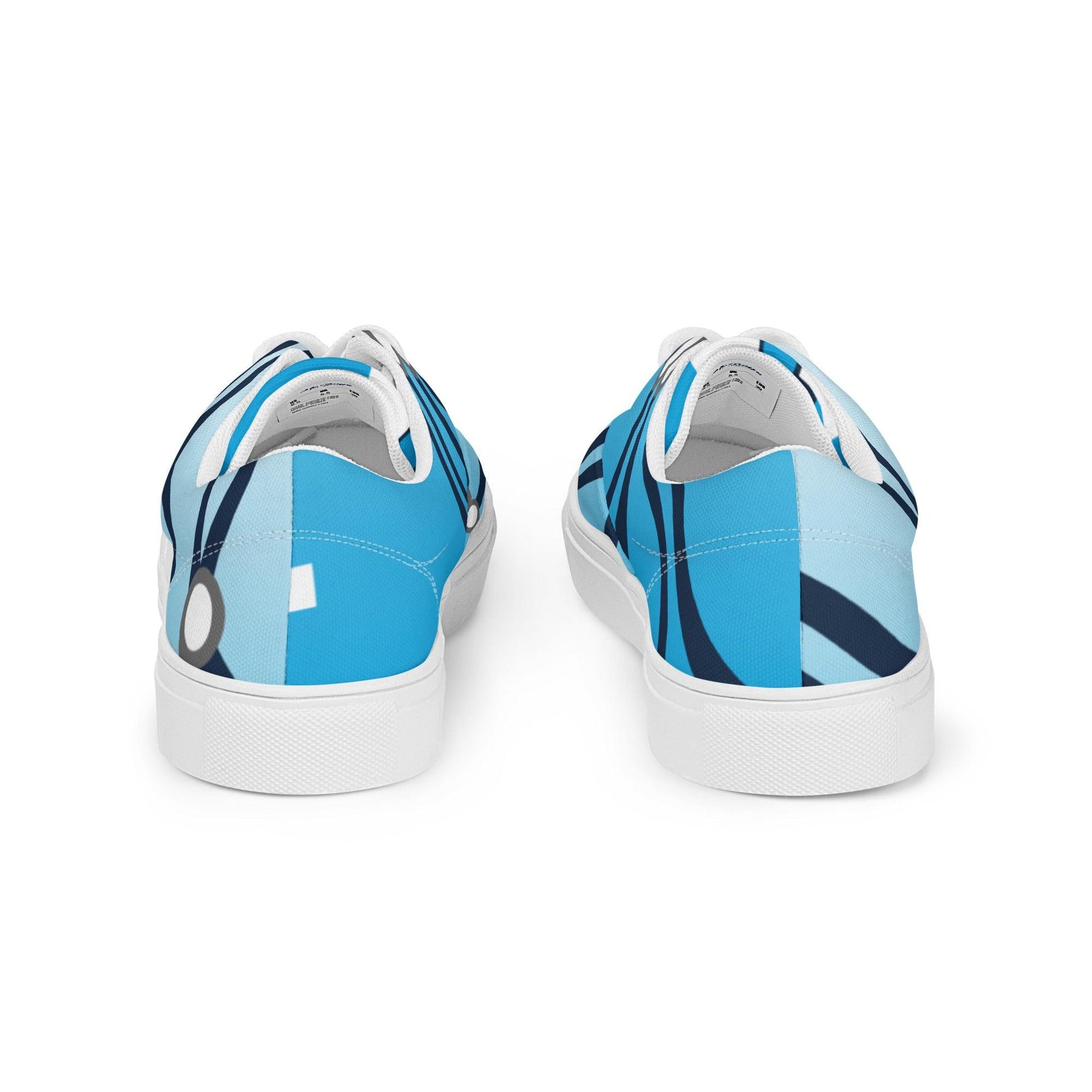 Traffic Blue Light Women’s Low Top Canvas Shoes - Mo'Bays Backyard