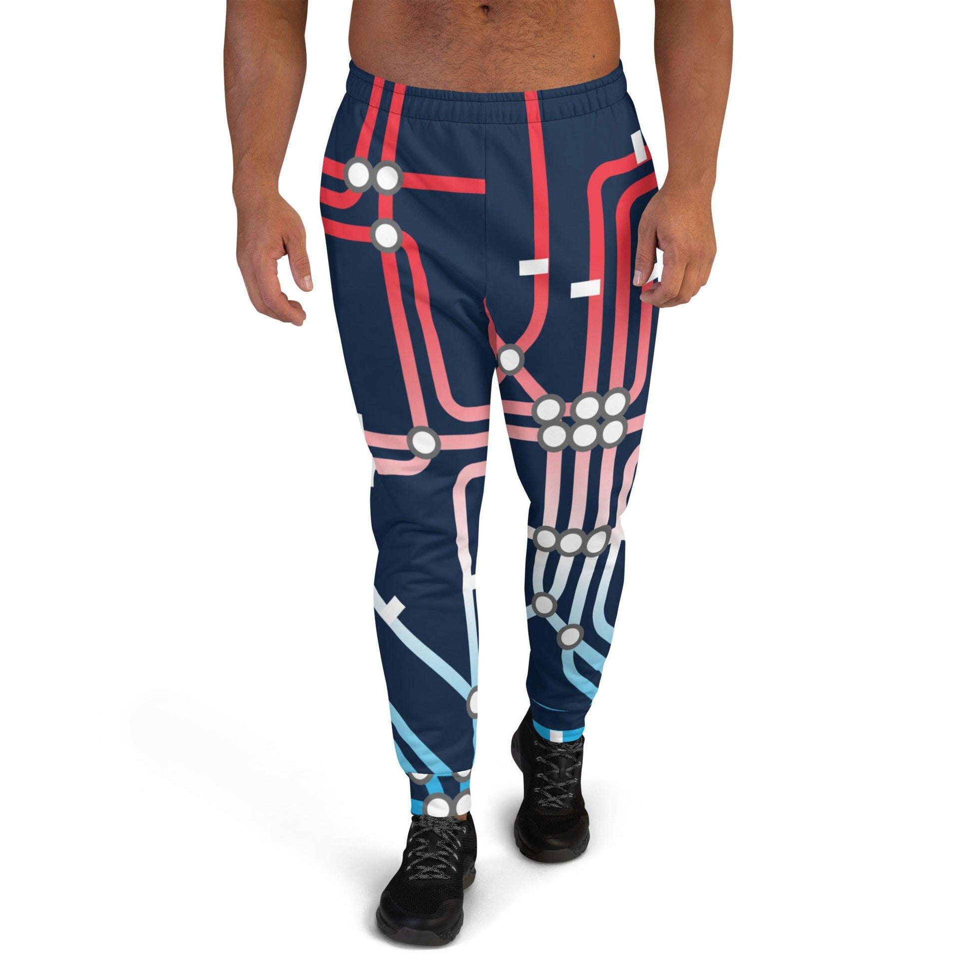 Traffic Red Dark Men's Joggers - Mo'Bays Backyard