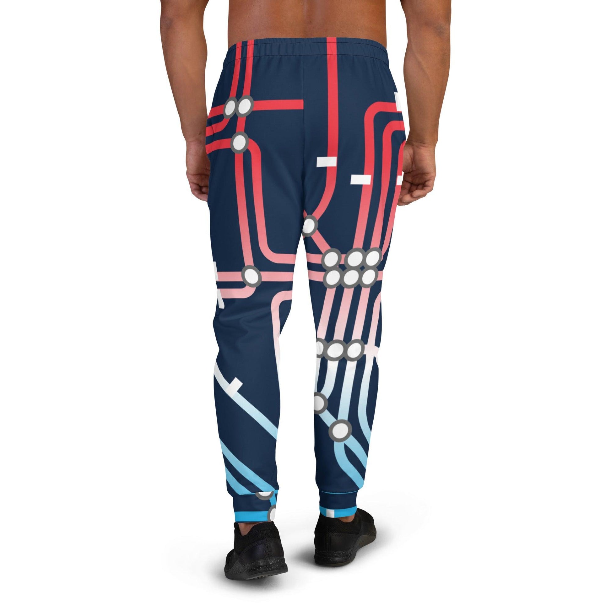 Traffic Red Dark Men's Joggers - Mo'Bays Backyard