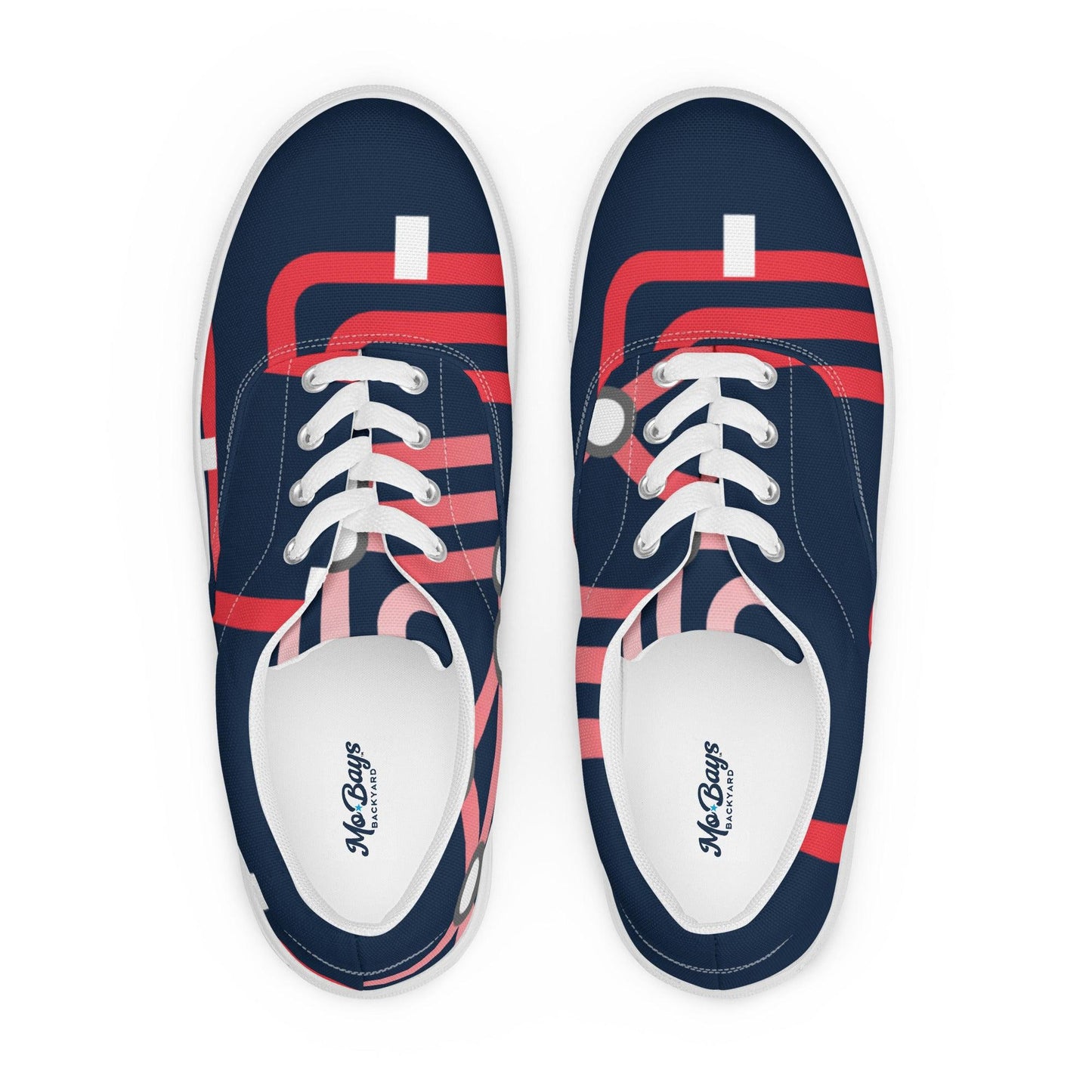 Traffic Red Dark Men’s Low Top Canvas Shoes - Mo'Bays Backyard