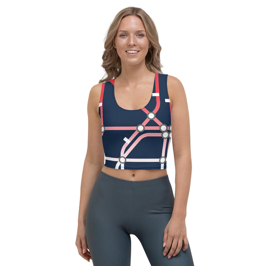 Traffic Red Dark Women's Organic Crop Top - Mo'Bays Backyard