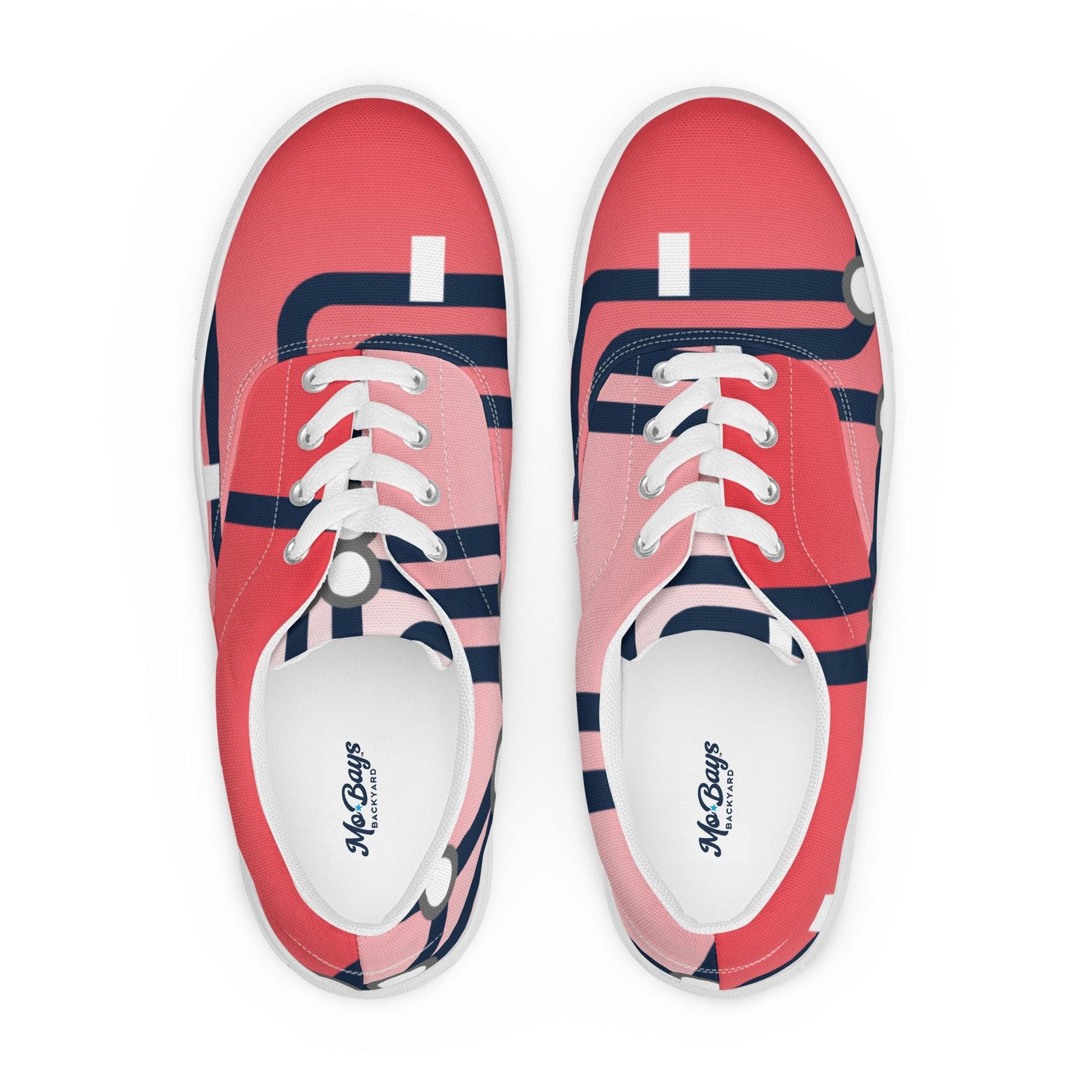 Traffic Red Light Men’s Low Top Canvas Shoes - Mo'Bays Backyard