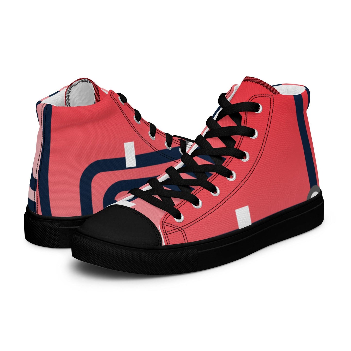 Traffic Red Light Women’s High top Canvas Shoes - Mo'Bays Backyard