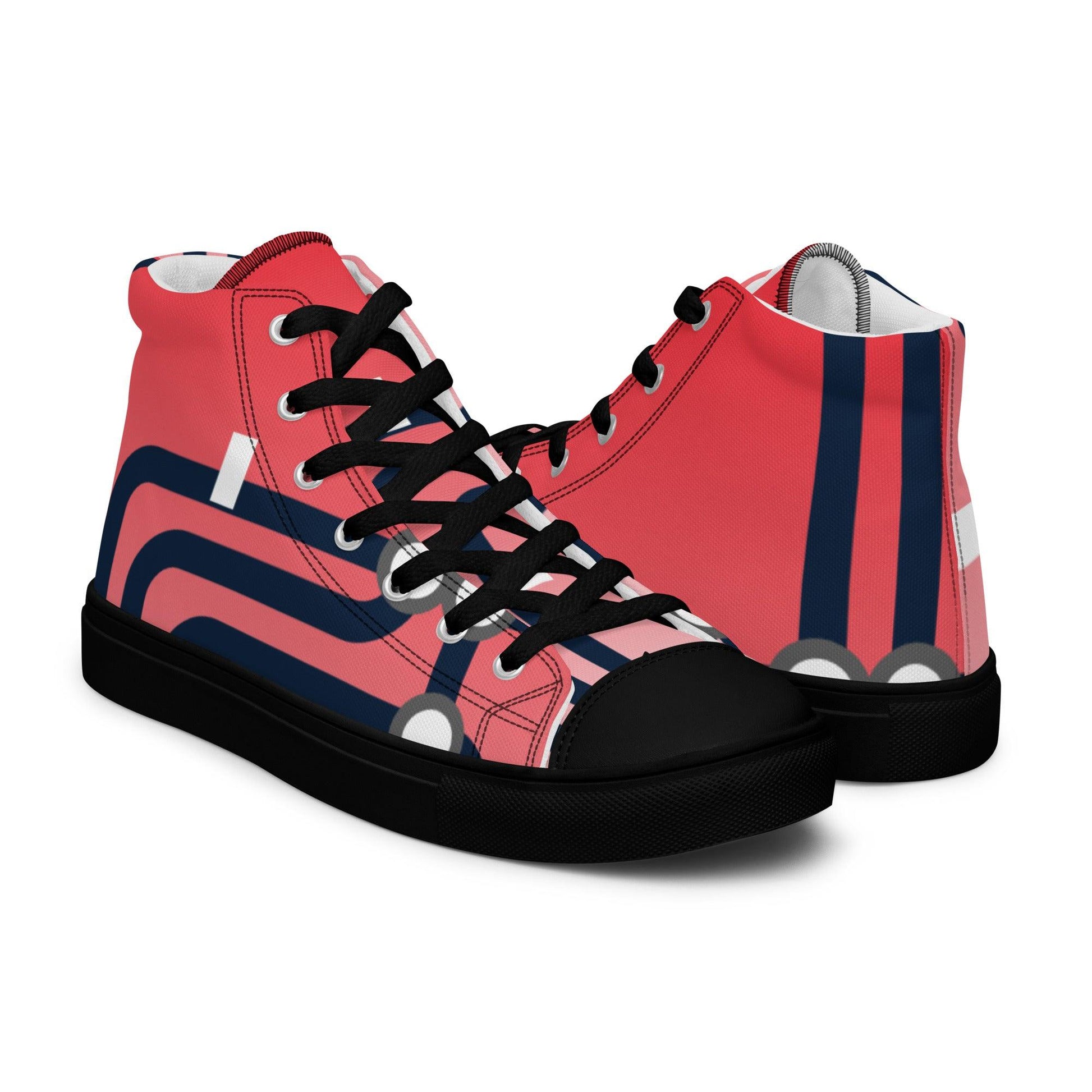 Traffic Red Light Women’s High top Canvas Shoes - Mo'Bays Backyard