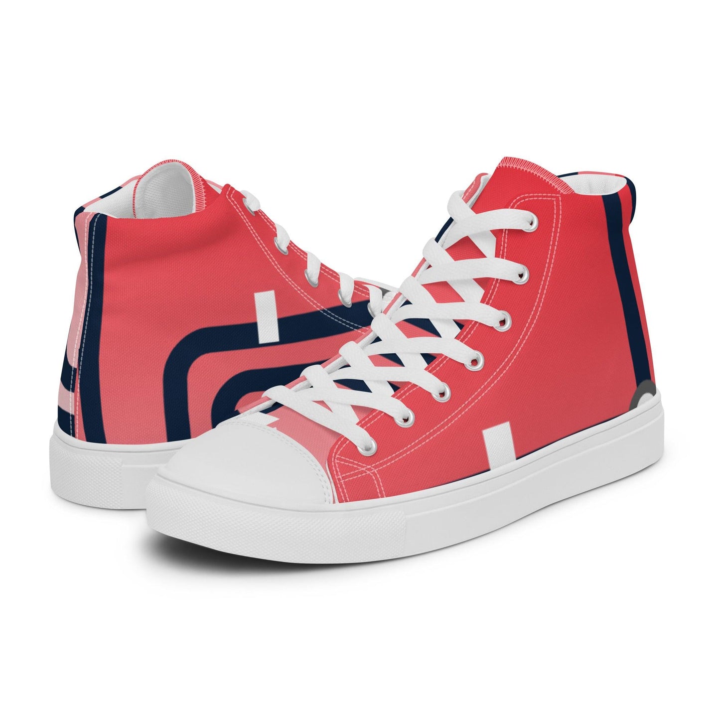 Traffic Red Light Women’s High top Canvas Shoes - Mo'Bays Backyard