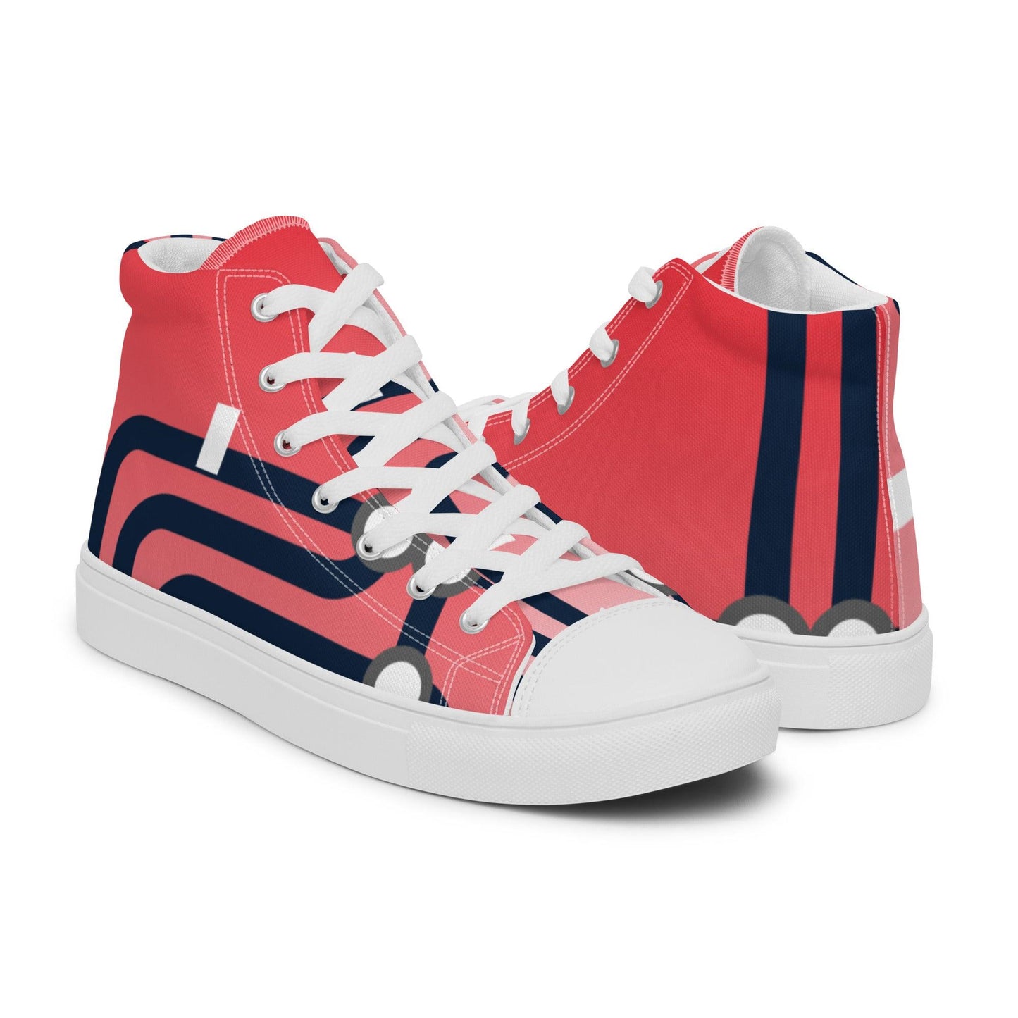 Traffic Red Light Women’s High top Canvas Shoes - Mo'Bays Backyard