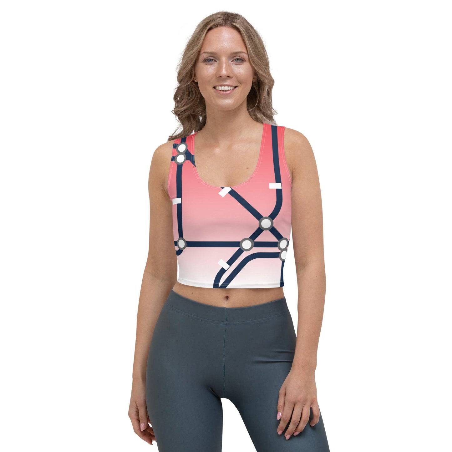 Traffic Red Light Women's Organic Crop Top - Mo'Bays Backyard