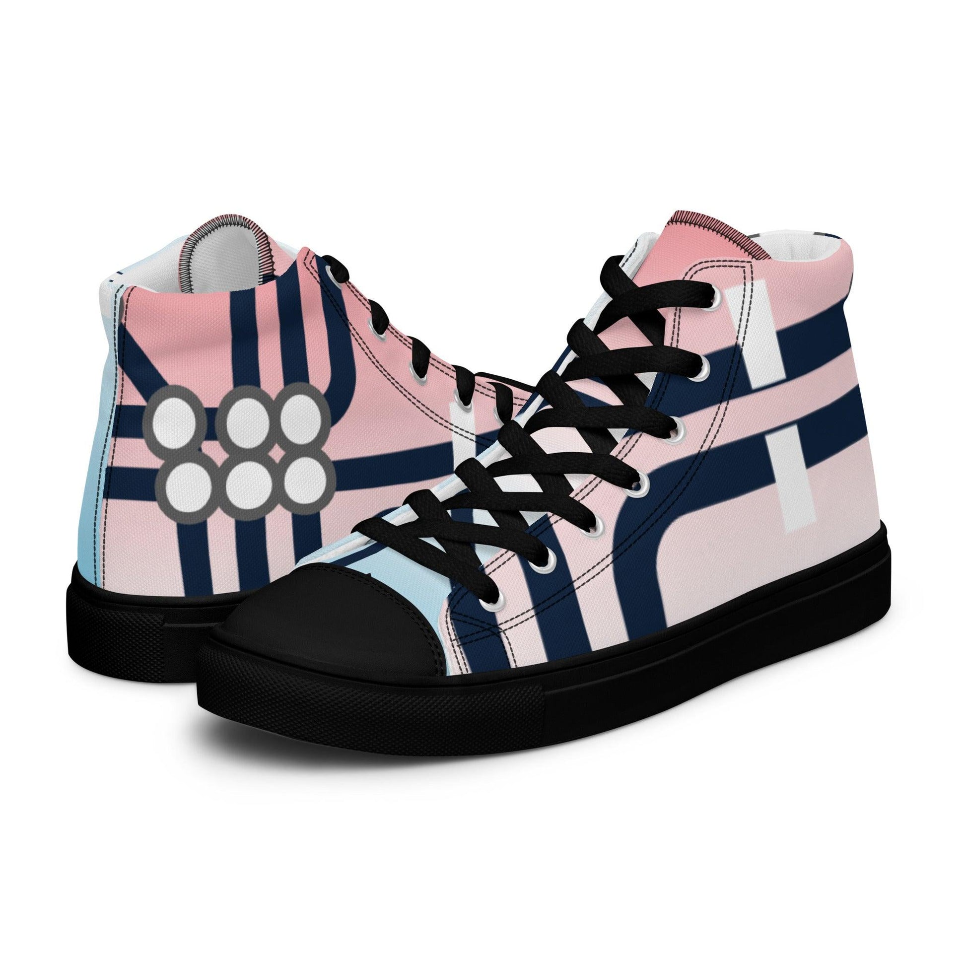 Traffic White Light Women’s High top Canvas Shoes - Mo'Bays Backyard