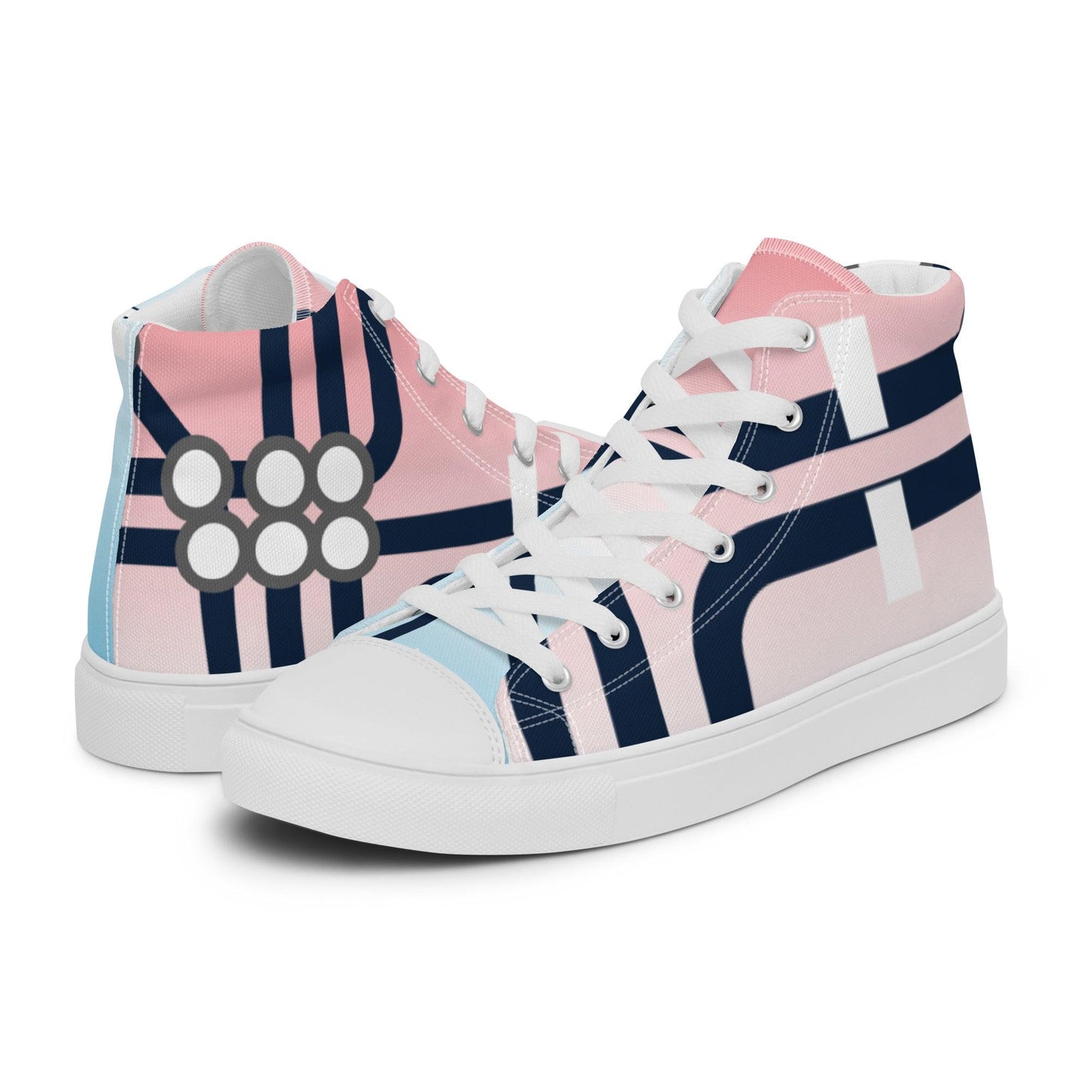 Traffic White Light Women’s High top Canvas Shoes - Mo'Bays Backyard