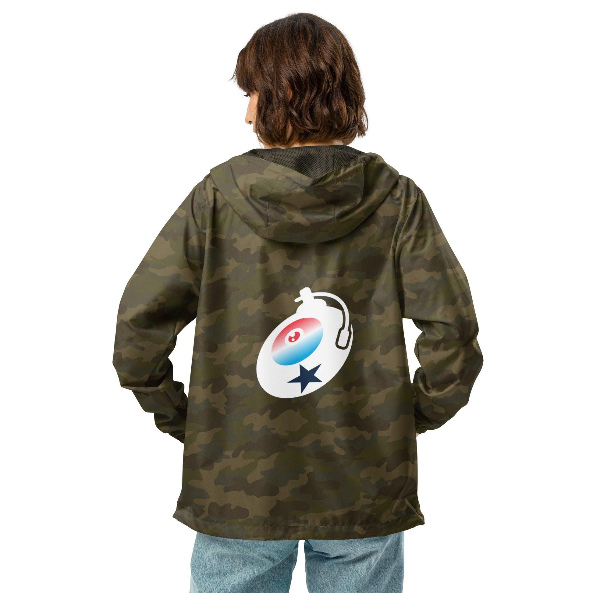 Turntable Unisex Lightweight Zip-Up Windbreaker Jacket - Mo'Bays Backyard