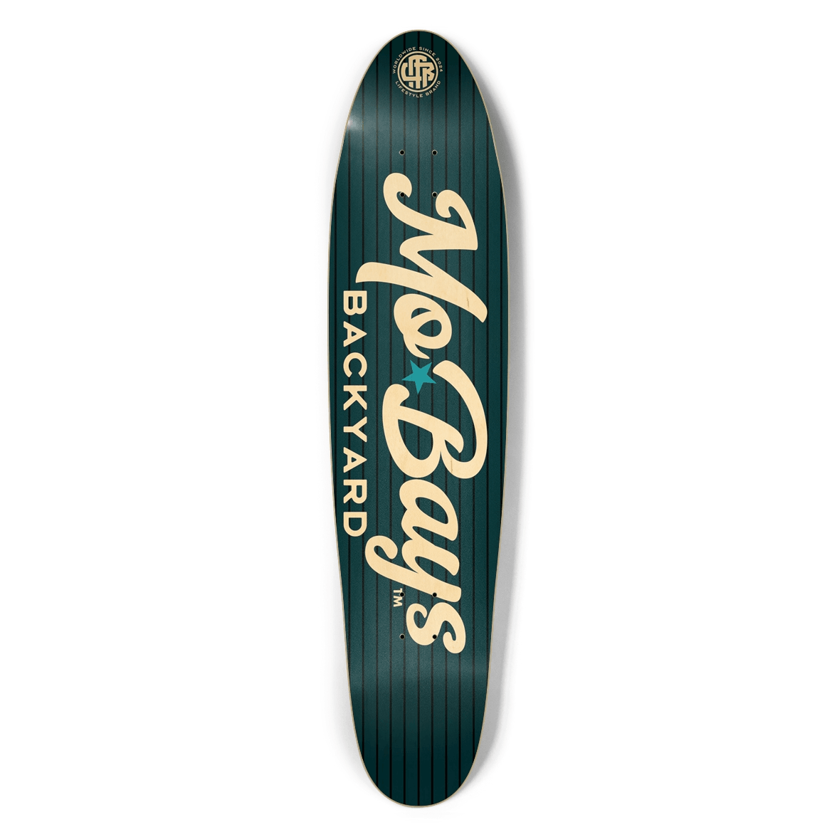 Wordmark Longboard Evergreen - Mo'Bays Backyard