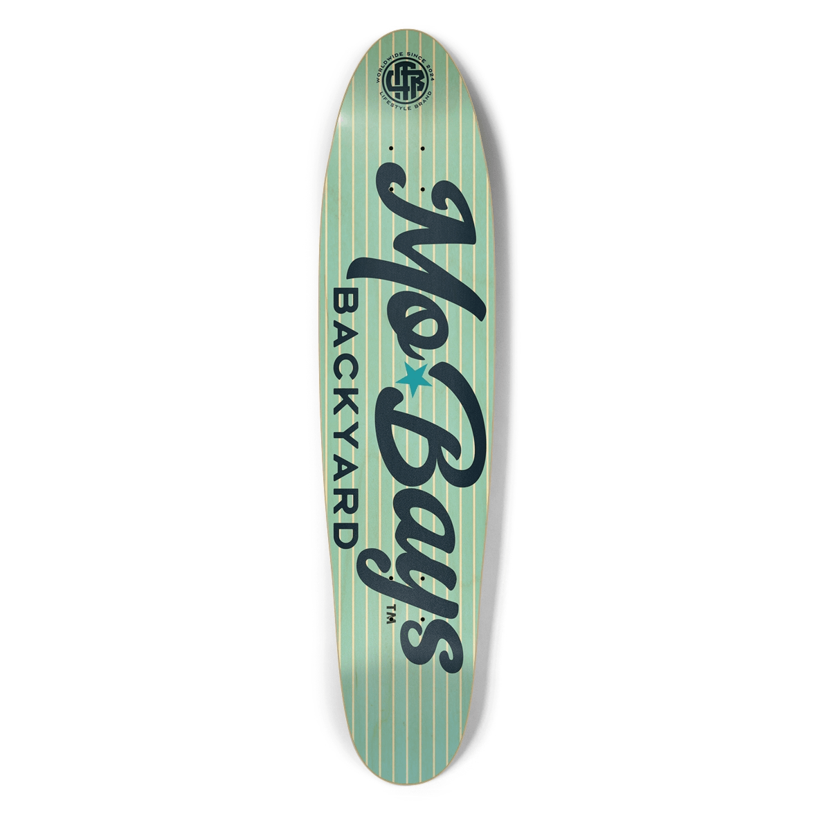 Wordmark Longboard Pastel Blue - Mo'Bays Backyard